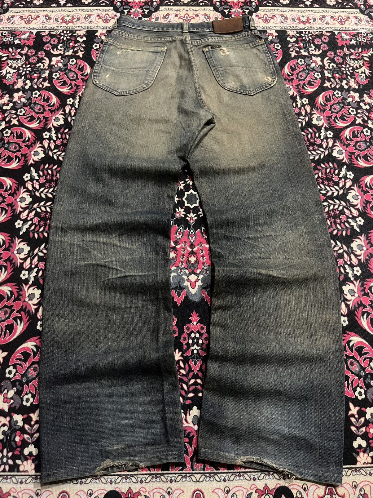 Vintage ⚡️Selvedge⚡️Vintage Lee Riders Sanforized Mud Washed Jeans Size US 27 - 3 Thumbnail