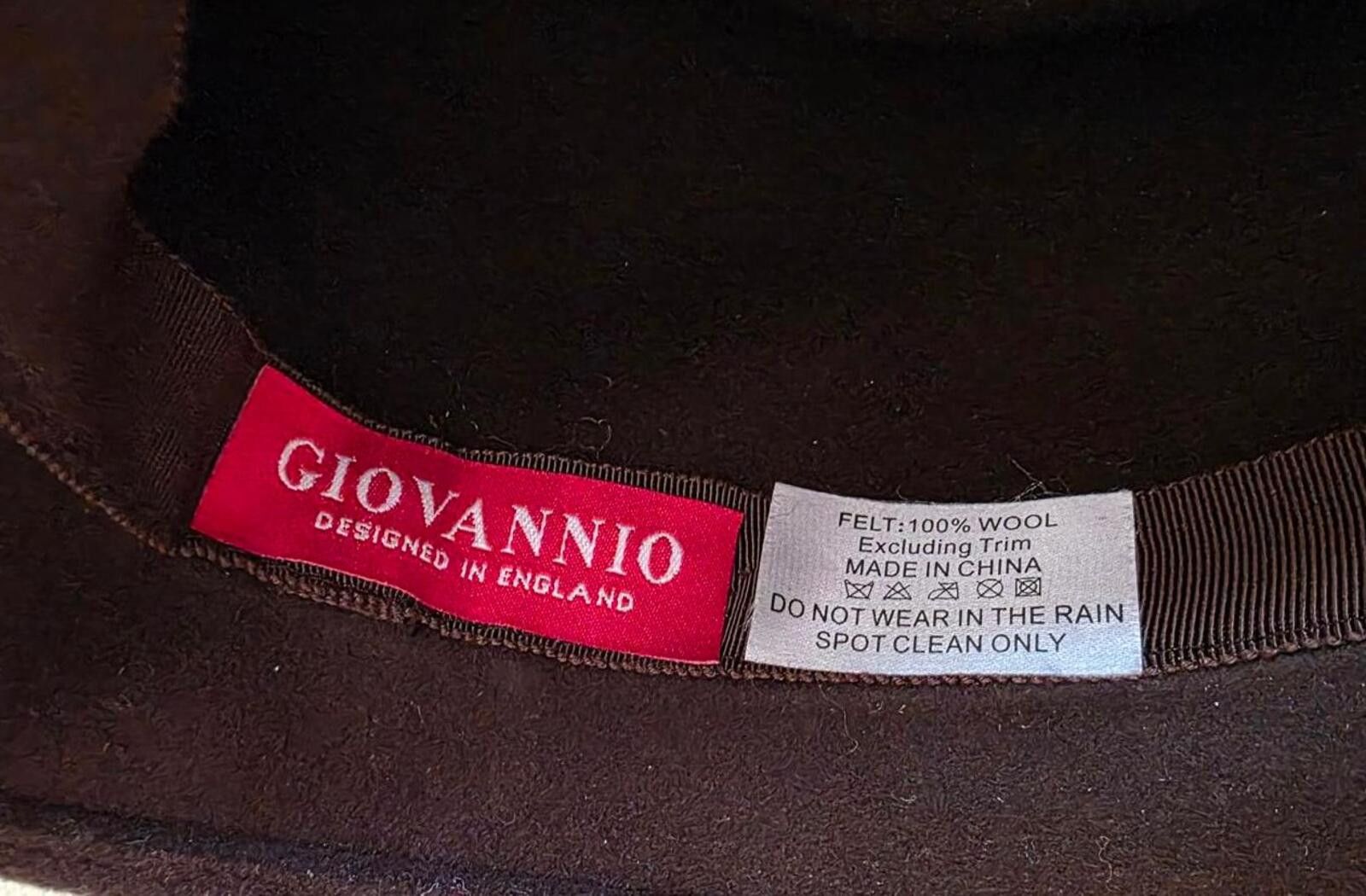 Giovanni Valentino Giovannio Brown Wool Felt Vintage Cloche Hat with Flower Size ONE SIZE - 4 Thumbnail