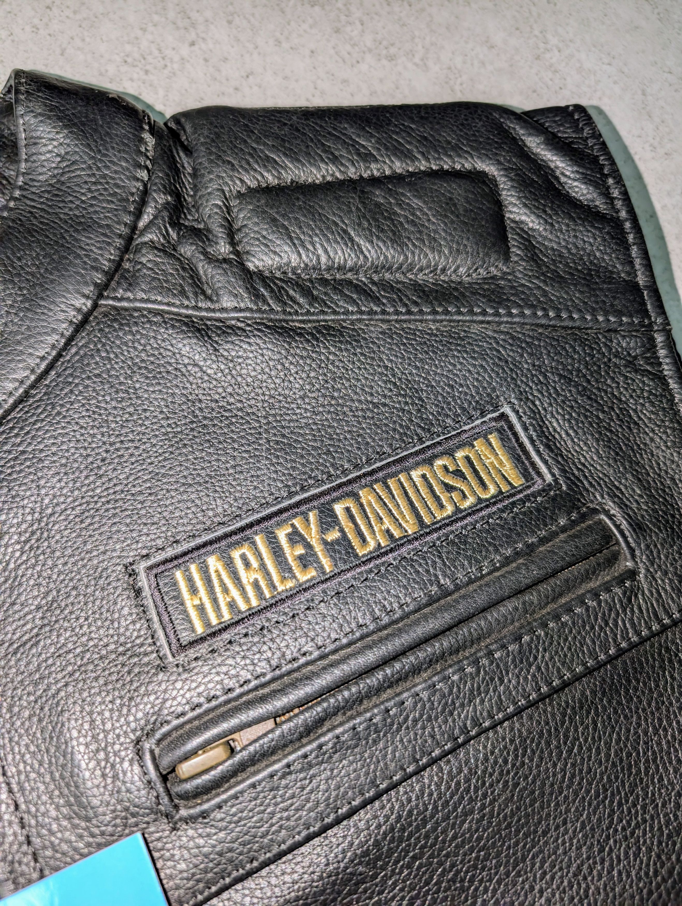 Harley Davidson 💥 Harley Davidson 💥 Vintage Leather Vest Rare Retro fit Size US XL / EU 56 / 4 - 4 Thumbnail