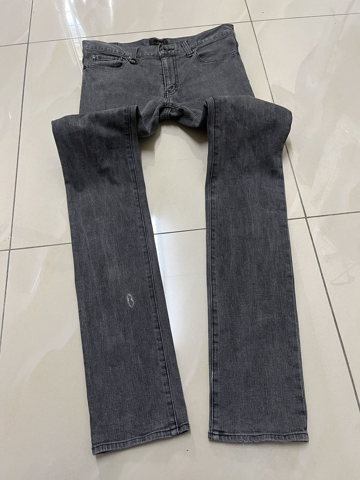 Tete Homme Tete Homme slim cutting grey black jeans Size US 31 - 4 Thumbnail