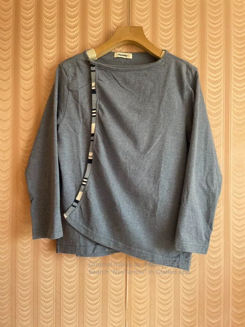 Issey Miyake Issey Miyake Gray Long Sleeve Top Size M / US 6-8 / IT 42-44 - 2 Thumbnail