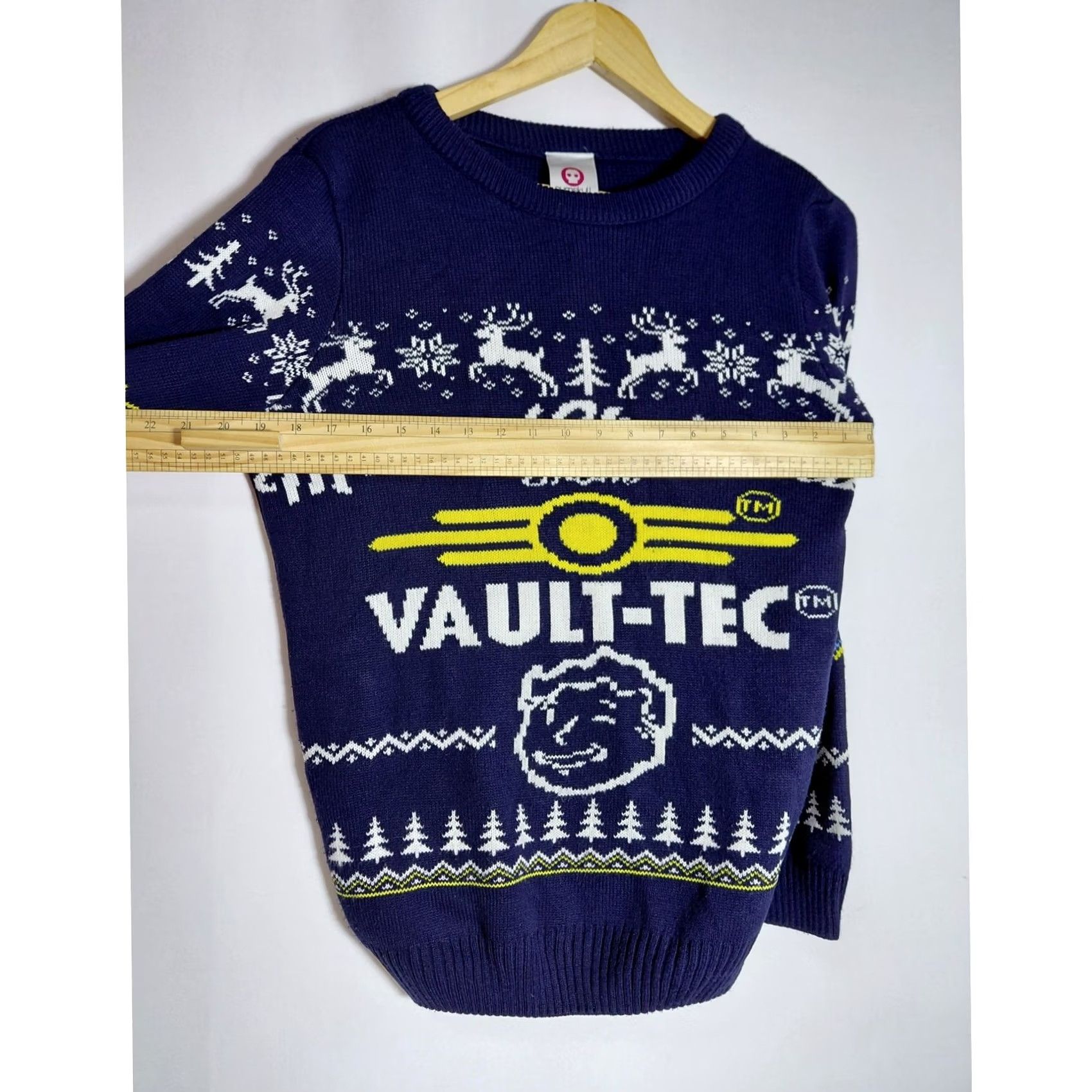 Vintage Numskull Fallout 4 Vault-Tec Christmas Sweater XS Blue Graphic Print Knit Size US XS / EU 42 / 0 - 5 Thumbnail