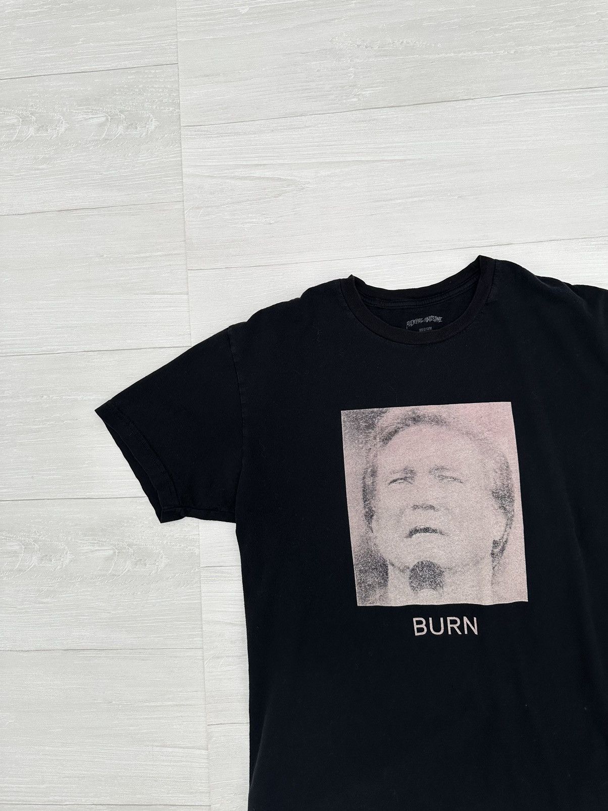Fucking Awesome RARE 2015 Black Fucking Awesome " BURN " Tee Sz. Medium FA Size US M / EU 48-50 / 2 - 2 Thumbnail
