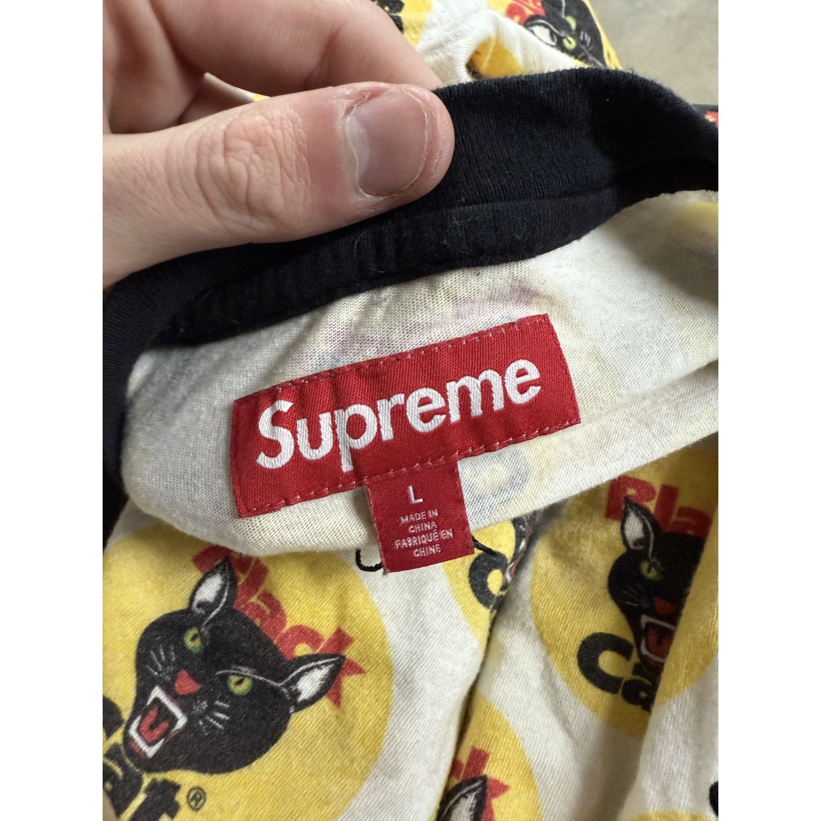 Supreme Supreme All Over Cat Tee Used Large Size US L / EU 52-54 / 3 - 5 Thumbnail