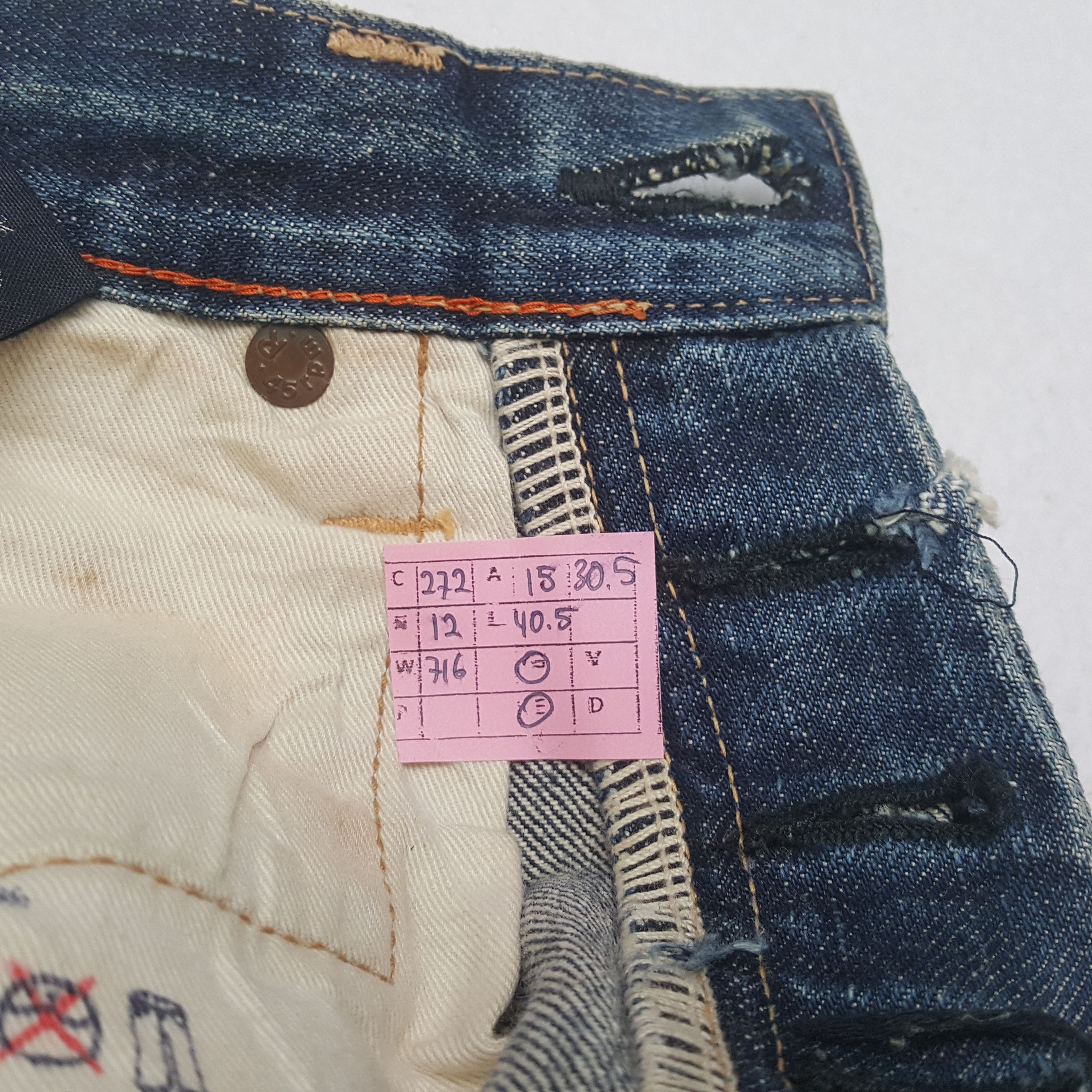 Japanese Brand × Vintage 45rpm Japanese Brand Streetwear Style Jeans Size US 30 / EU 46 - 12 Thumbnail