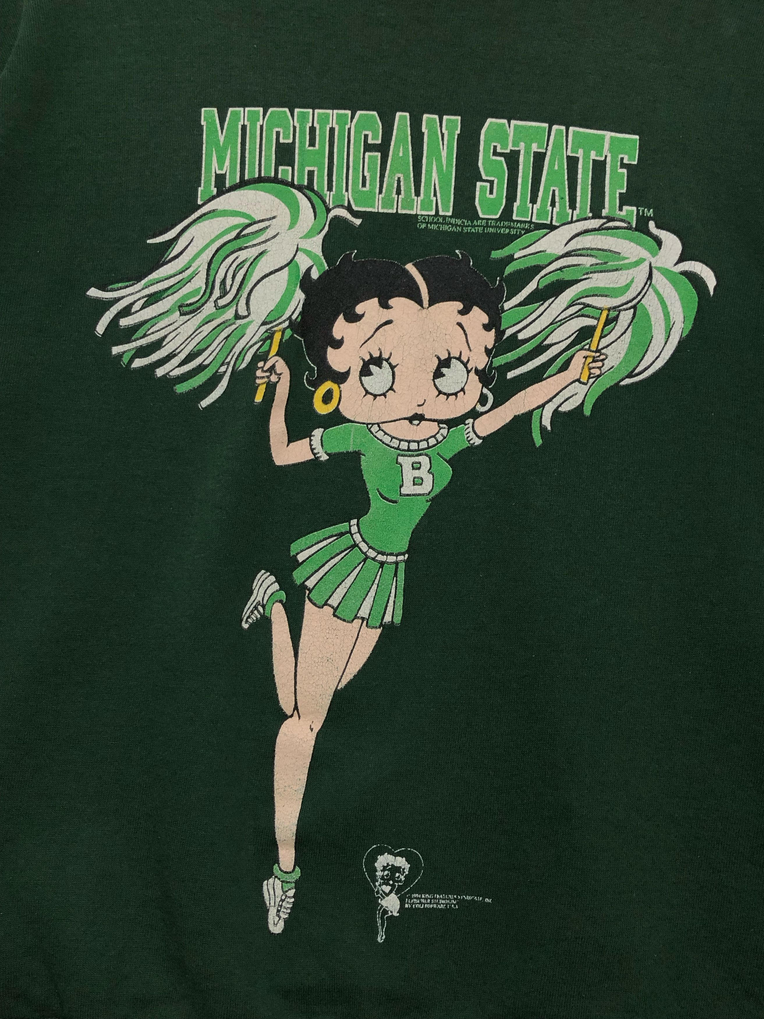 Vintage RARE🔥1994 50:50 MICHIGAN STATE UNIVERSITY BETTYBOOP POM POM Size US L / EU 52-54 / 3 - 6 Thumbnail