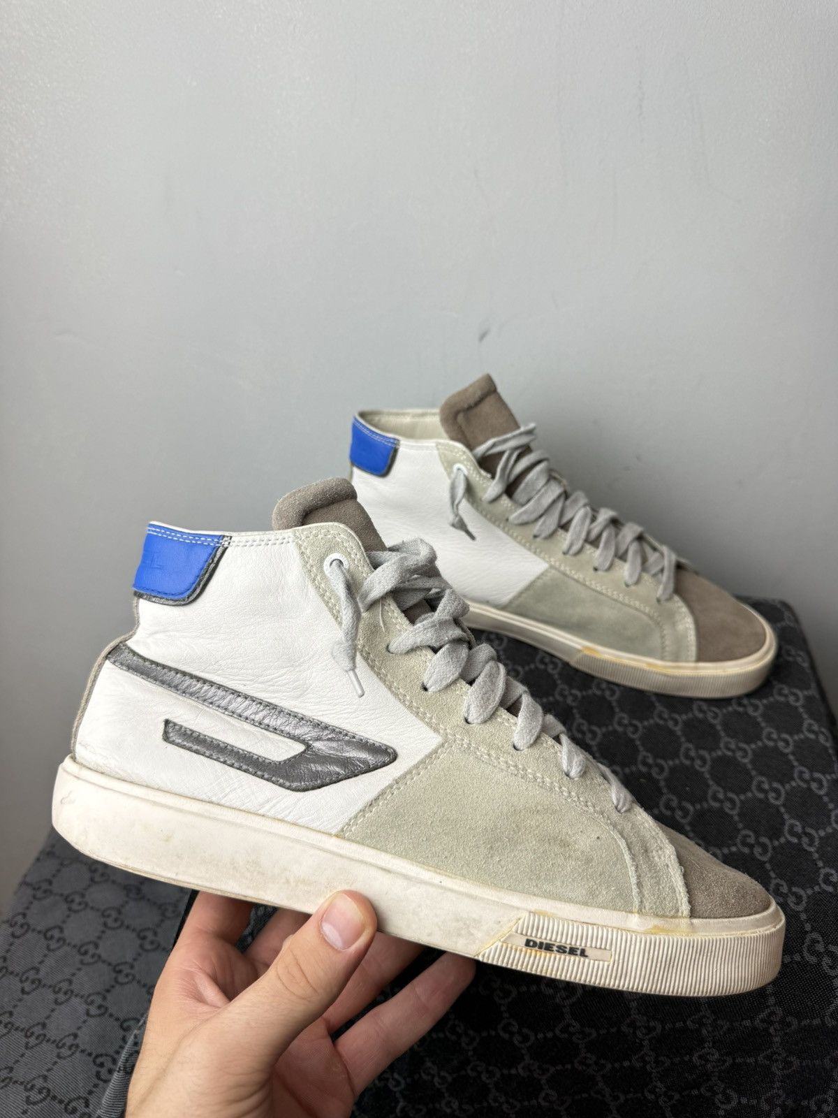 Diesel Vintage Diesel High Top Design Suede Sneakers Size US 8 / EU 41 - 6 Thumbnail