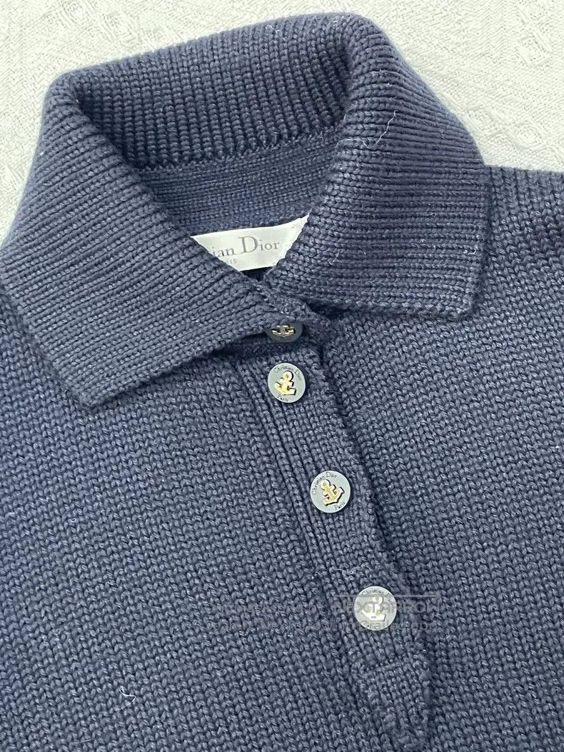 Dior Dior Dark blue lapel wool sweater Size XS / US 0-2 / IT 36-38 - 2 Thumbnail