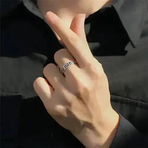 Handmade × Other × Ring Of Fire Lines Geometry Ring Size ONE SIZE - 2 Thumbnail