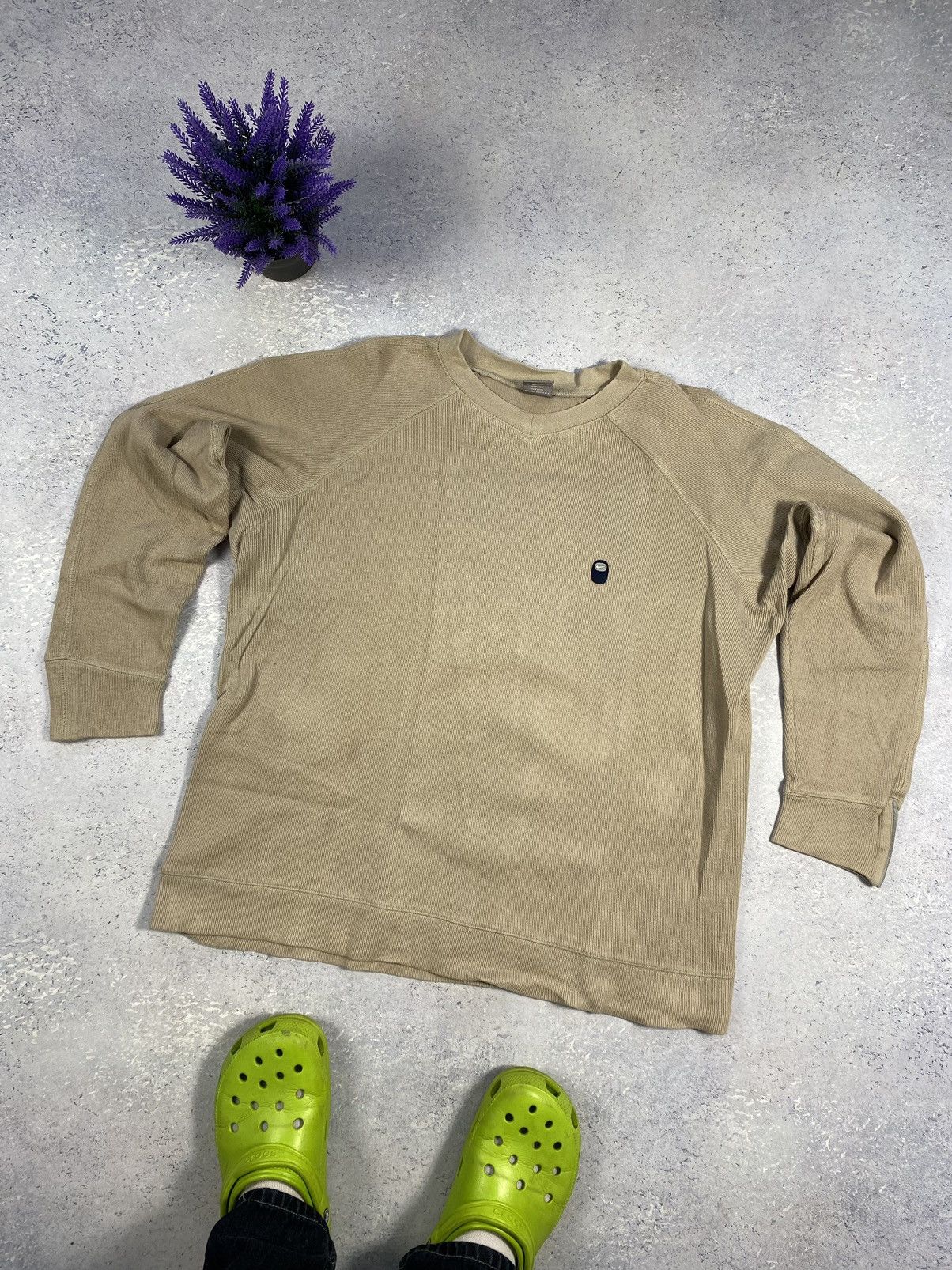 Nike × Vintage Vintage Nike Drill Sweatshirt With Mini Logo Size Large Size US L / EU 52-54 / 3 - 1 Thumbnail