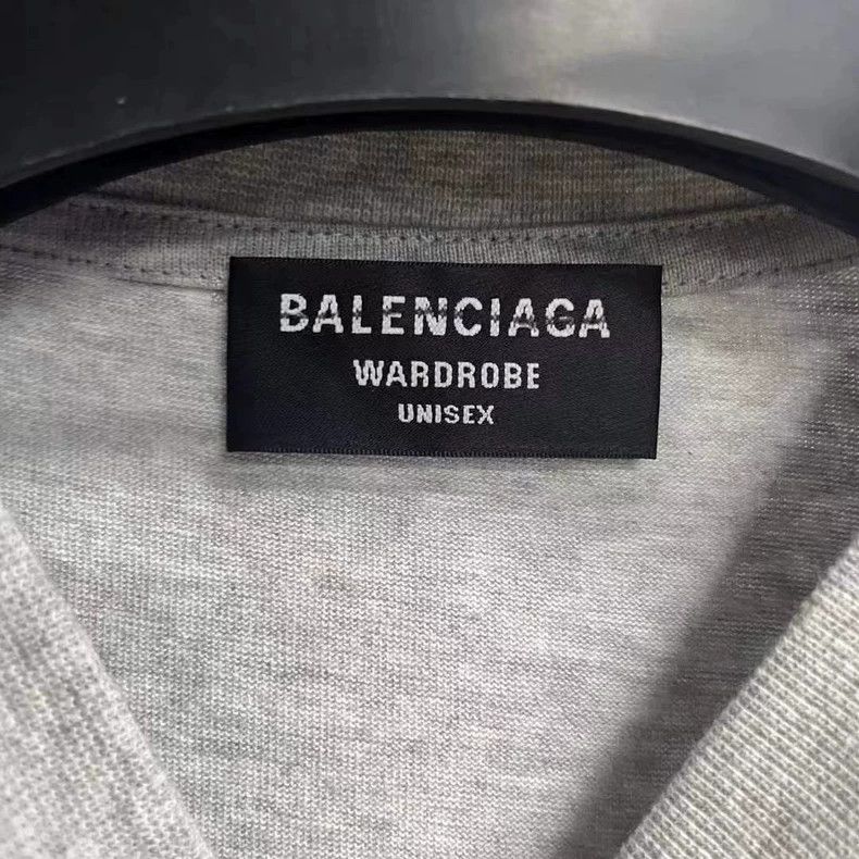 Balenciaga Balenciaga Grey cola embroidered logo crew neck short slee Size US S / EU 44-46 / 1 - 2 Thumbnail