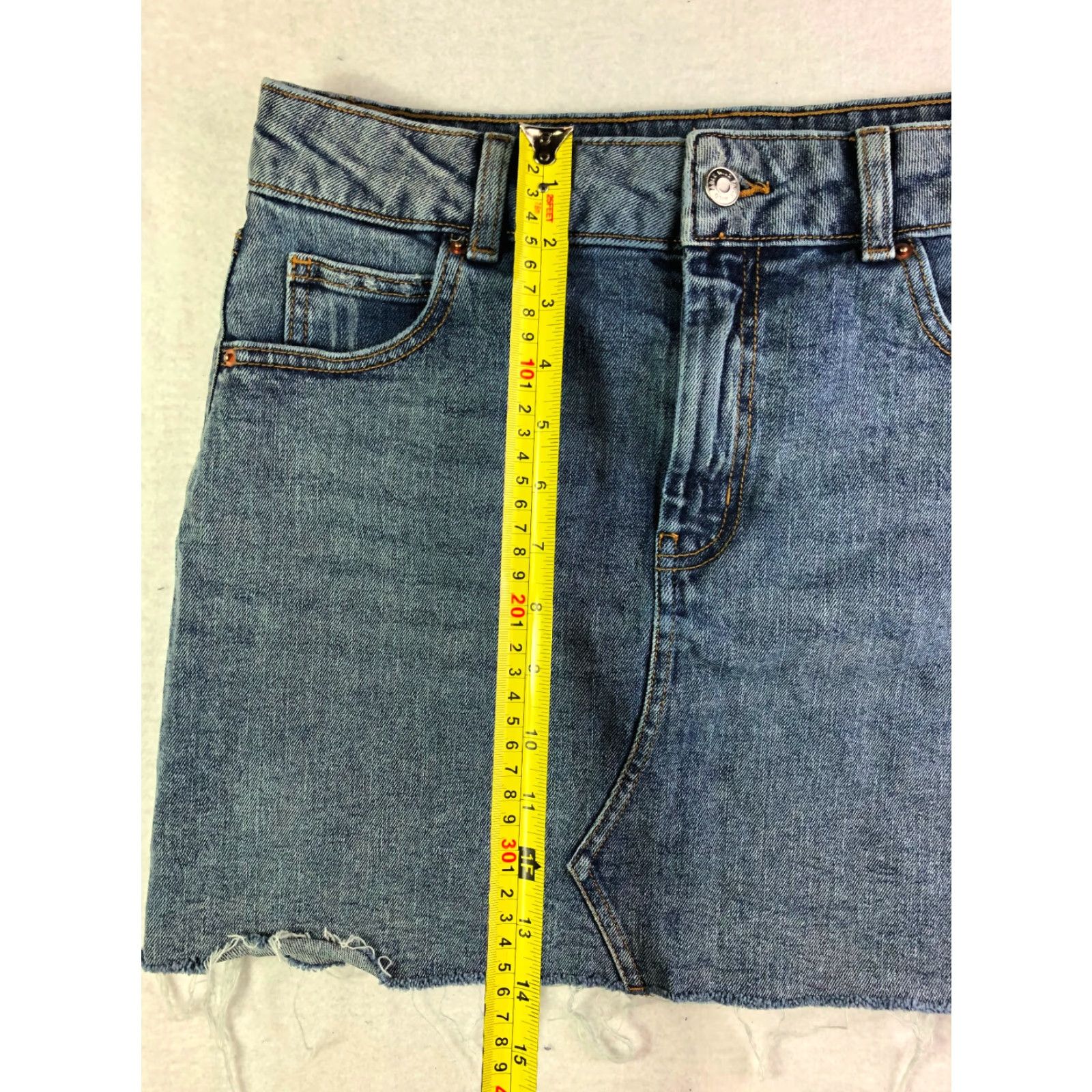 Vintage Wild Fable Blue Jeans Skirt Womens Size 12 30" Waist Measured Size 34" / US 12 / IT 48 - 8 Thumbnail