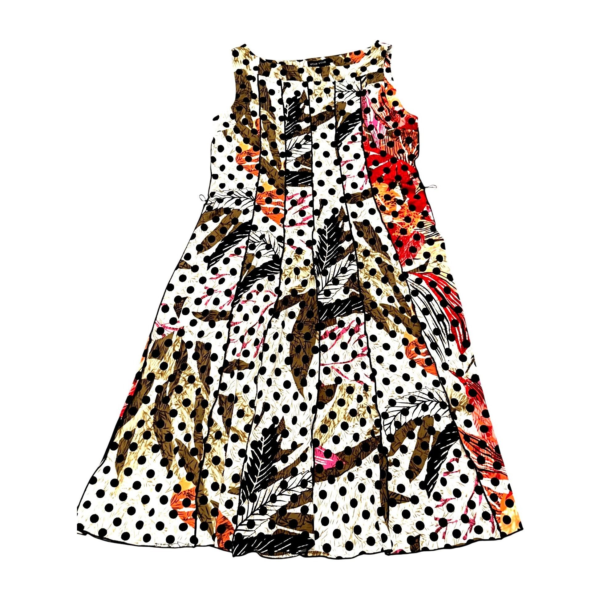 Other Voir Voir Size 14 Multicolor Polka Dot Patchwork Leaf Print Size XL / US 12-14 / IT 48-50 - 12 Thumbnail