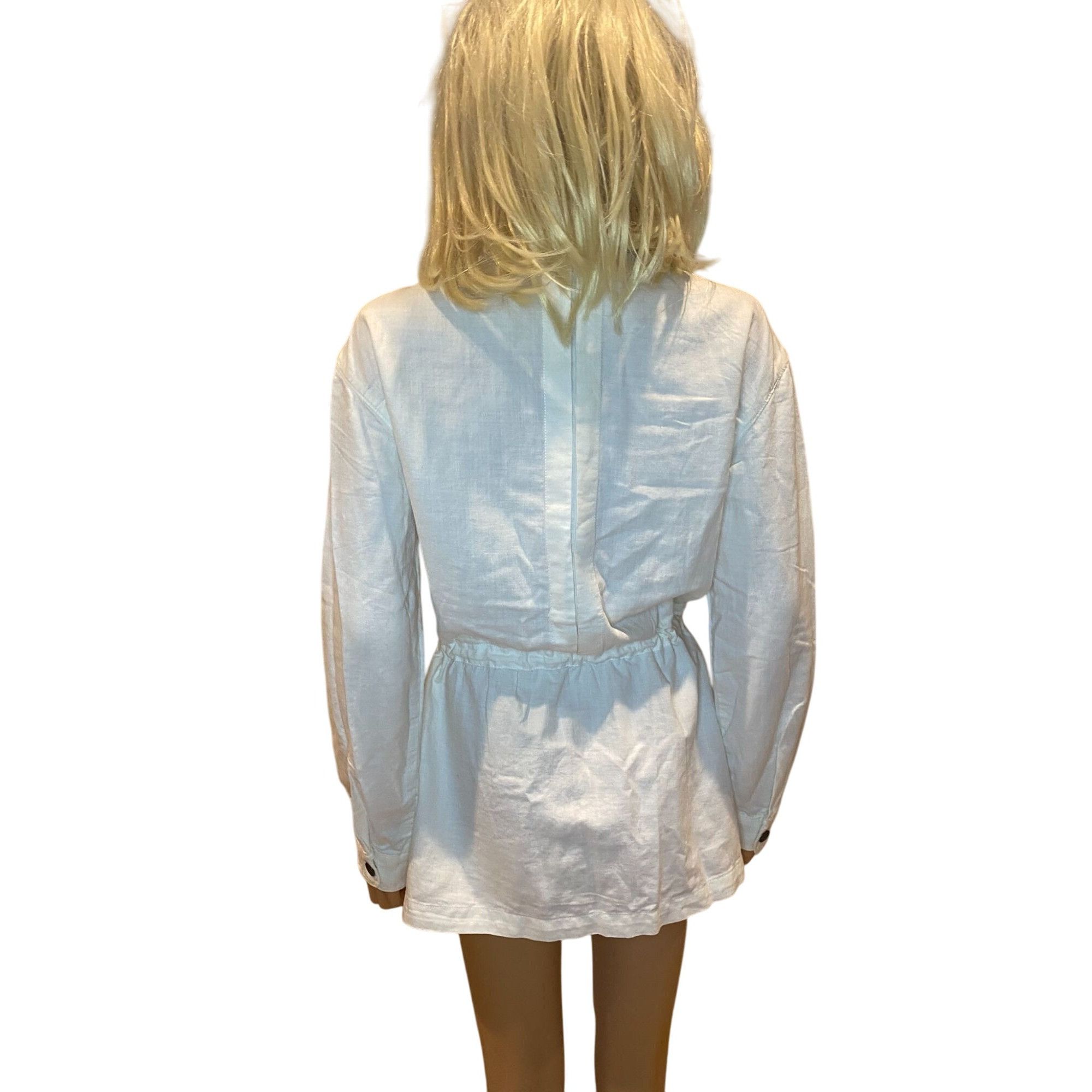 Faherty NWT Faherty $248 Women's Small Larkspur Jacket White Linen B Size S / US 4 / IT 40 - 4 Thumbnail