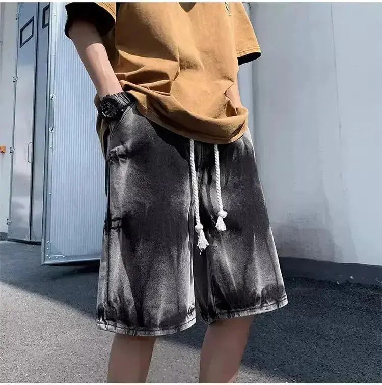 Japanese Brand Retro straight leg elastic tie dye jeans Size US 32 / EU 48 - 1 Thumbnail