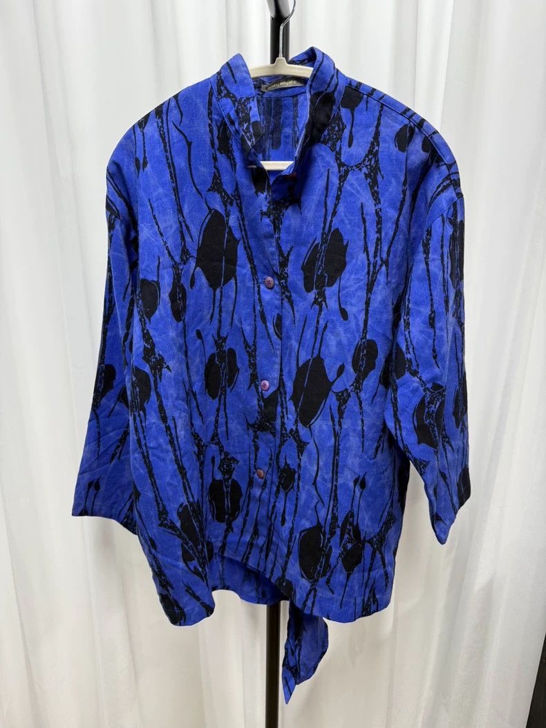 Issey Miyake Issey miyake size 9 Tie-dyed printed shirt with irregular Size US M / EU 48-50 / 2 - 1 Thumbnail