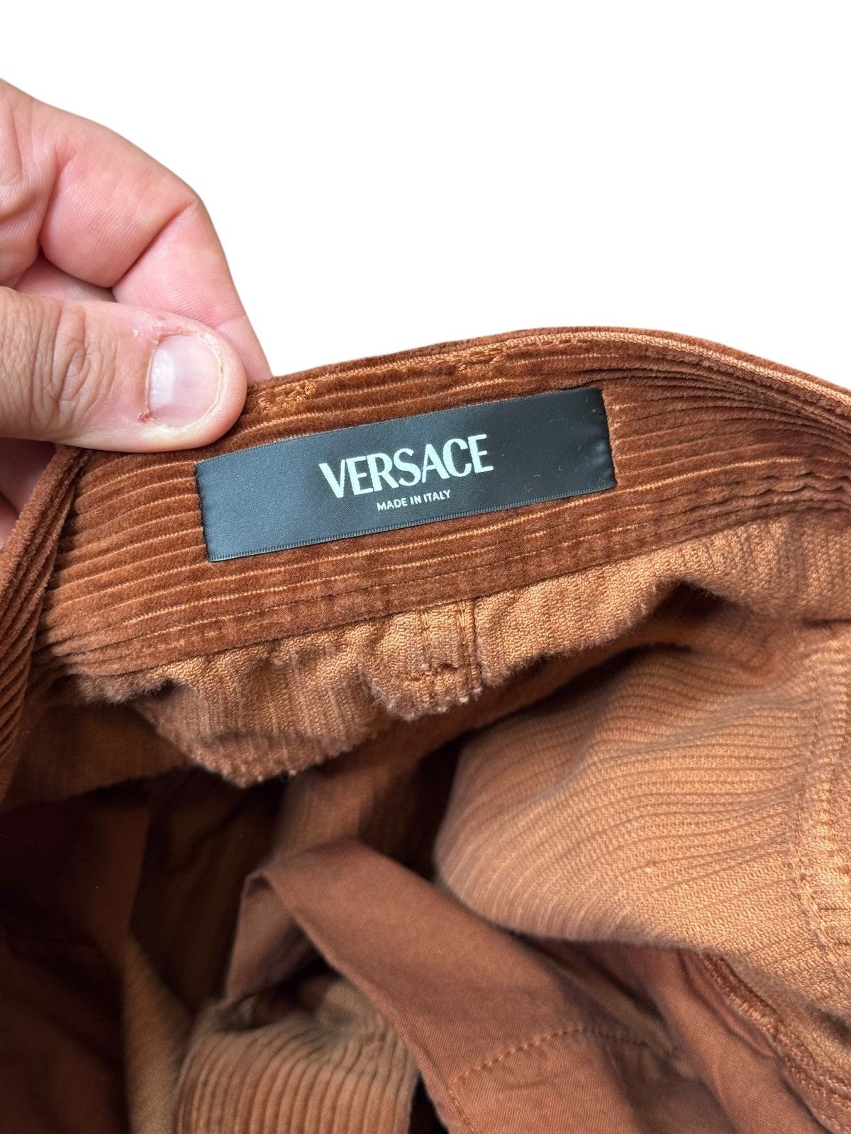 Versace Versace Brown Corduroy Pants with Medusa Logo – 32 Size US 32 / EU 48 - 6 Thumbnail