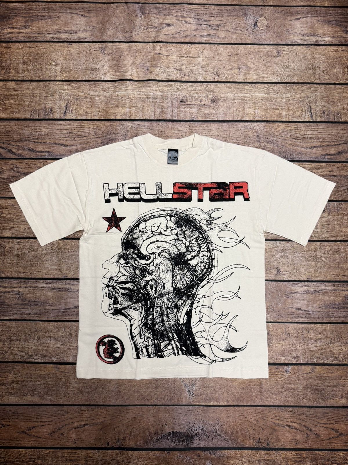 HELLSTAR Hellstar Human Development Tee Cream | Grailed