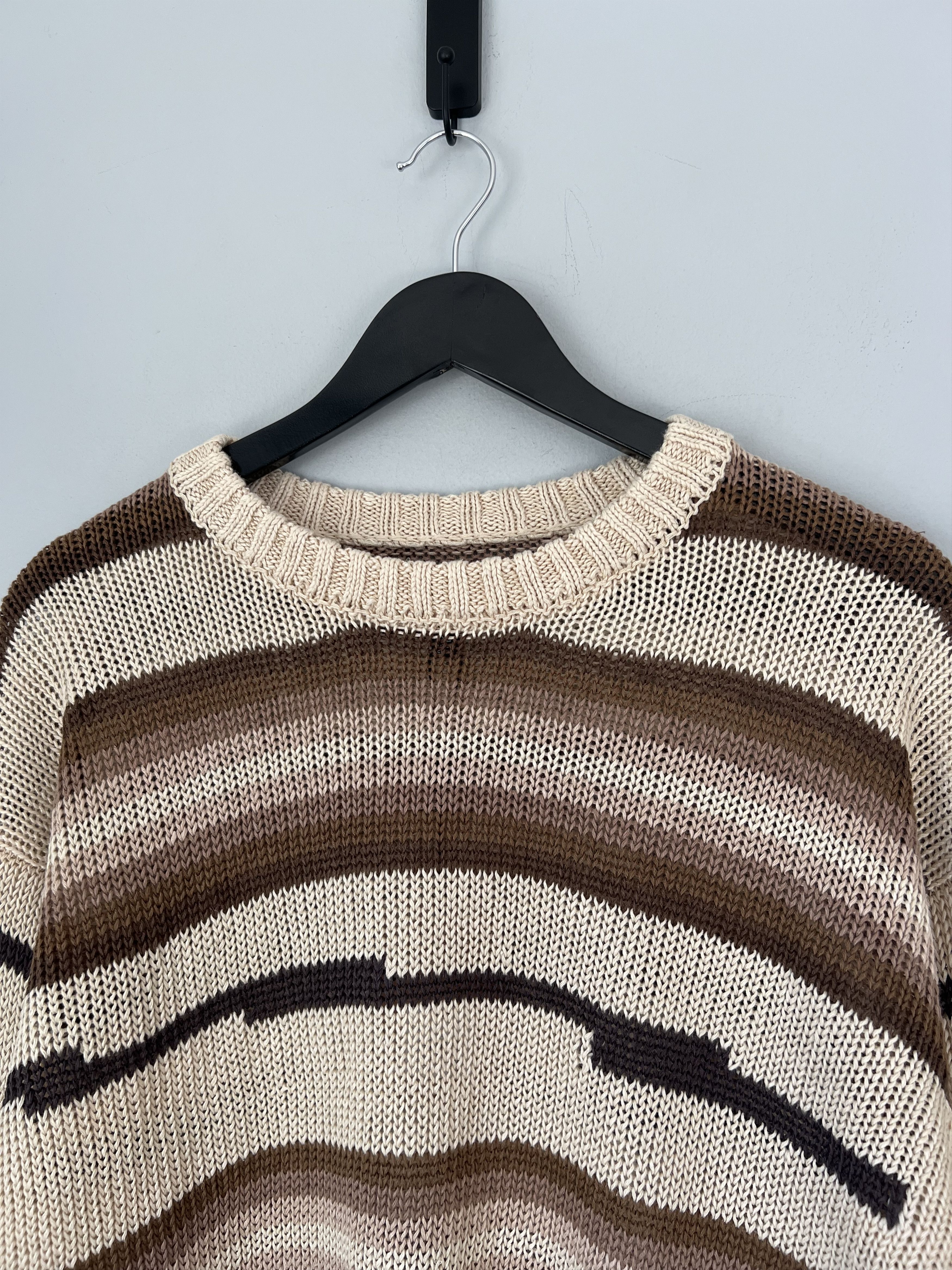 Stussy Stussy Tonal Stripe Sweater in Brown Size US XL / EU 56 / 4 - 2 Thumbnail