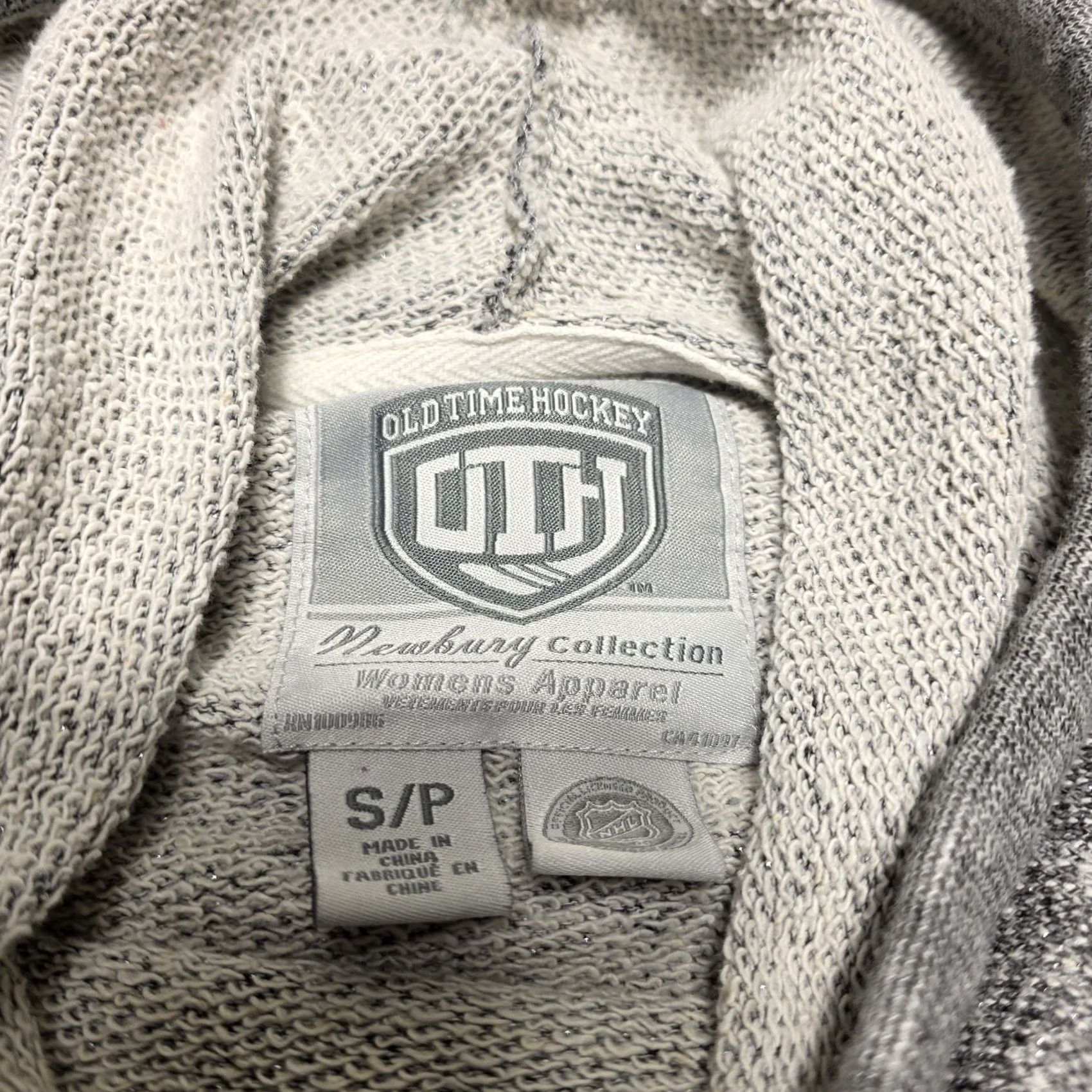NHL Boston Bruins Old Time Hockey Newbury Collection Women’s Small Gray Hoodie NHL Size S / US 4 / IT 40 - 2 Thumbnail