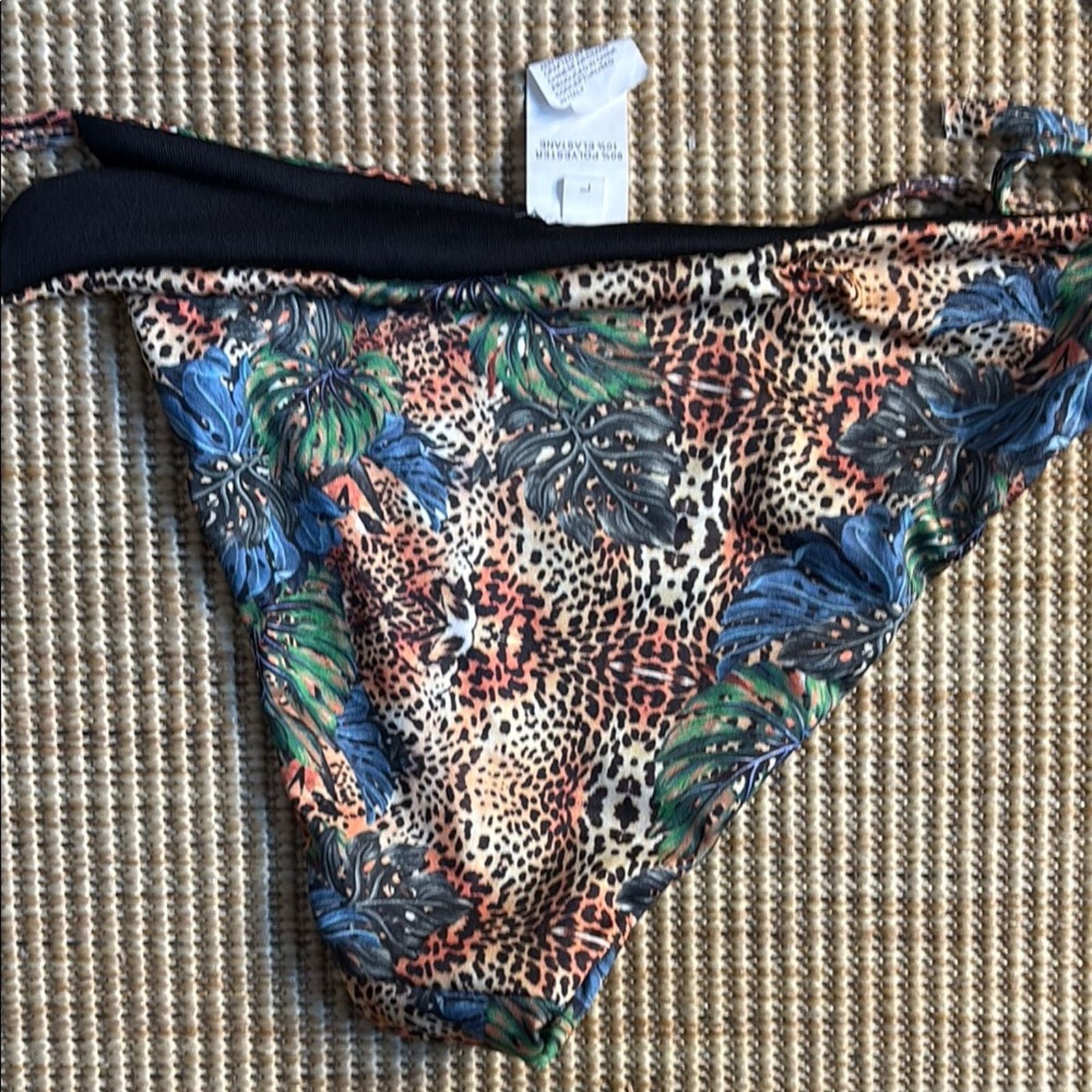 Other NWT Antica Sartoria Blue Green Triangle Bikini tropical L Size ONE SIZE - 2 Thumbnail