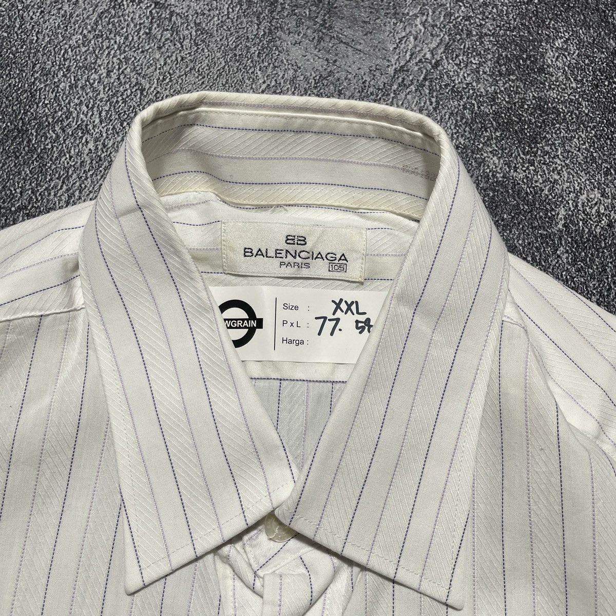 Balenciaga × Crocs Balenciaga Vintage Shirts Pocket BB Embroidered Size US XL / EU 56 / 4 - 6 Thumbnail