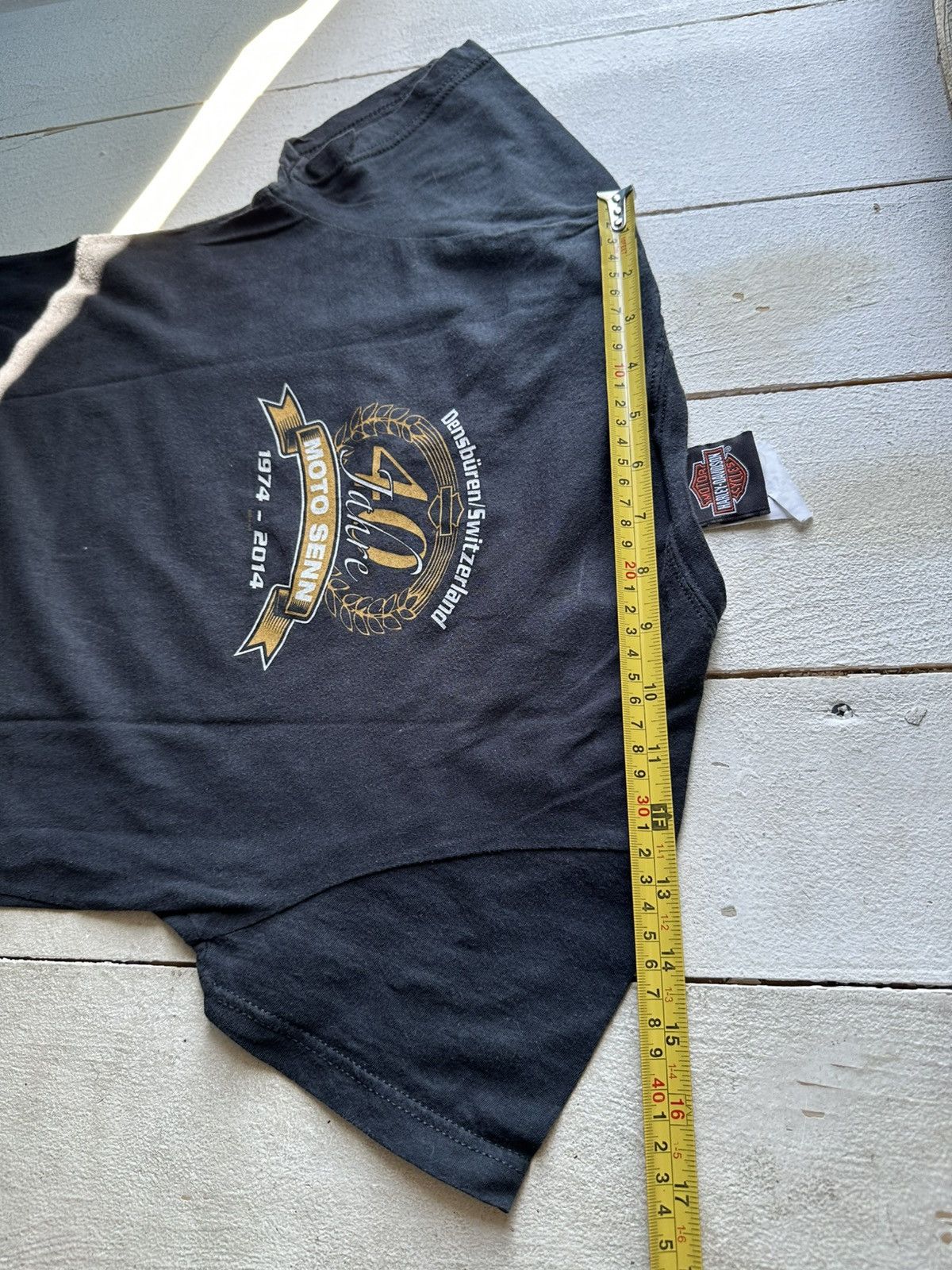 Harley Davidson 🚨VNTG HARLEY DAVIDSON WOMEN BLACK TEE BIG LOGO 40 JAHRE Size M / US 6-8 / IT 42-44 - 8 Thumbnail