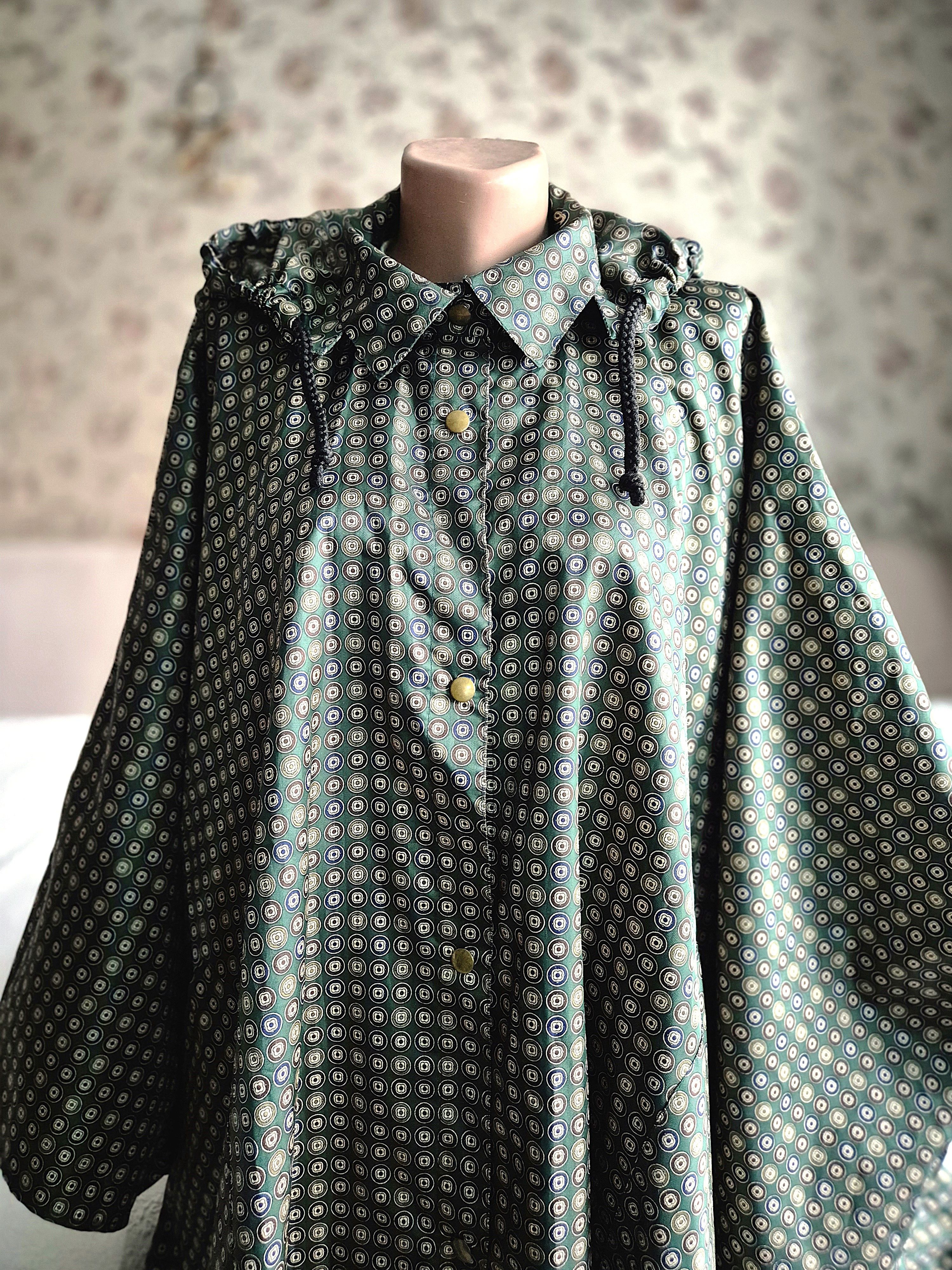 Vintage PORTOMORO MADE IN ITALY vintage poncho hooded cape in print Size ONE SIZE - 1 Thumbnail