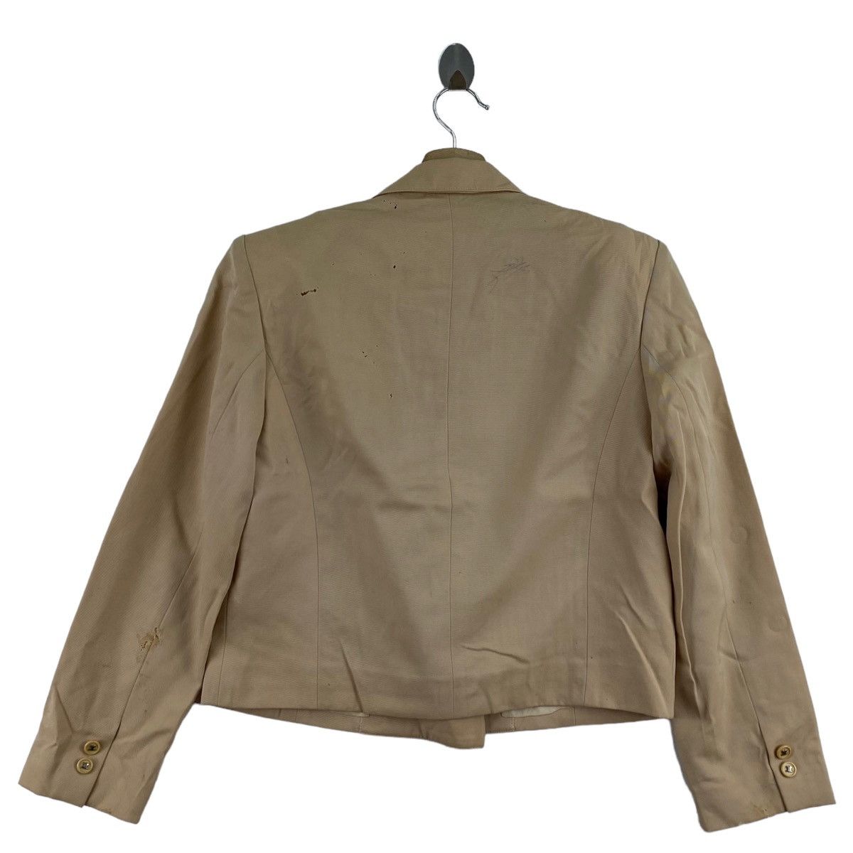 Courreges × Vintage Vintage COURREGES PARIS France Designer Beige Formal Coat Size S / US 4 / IT 40 - 2 Thumbnail