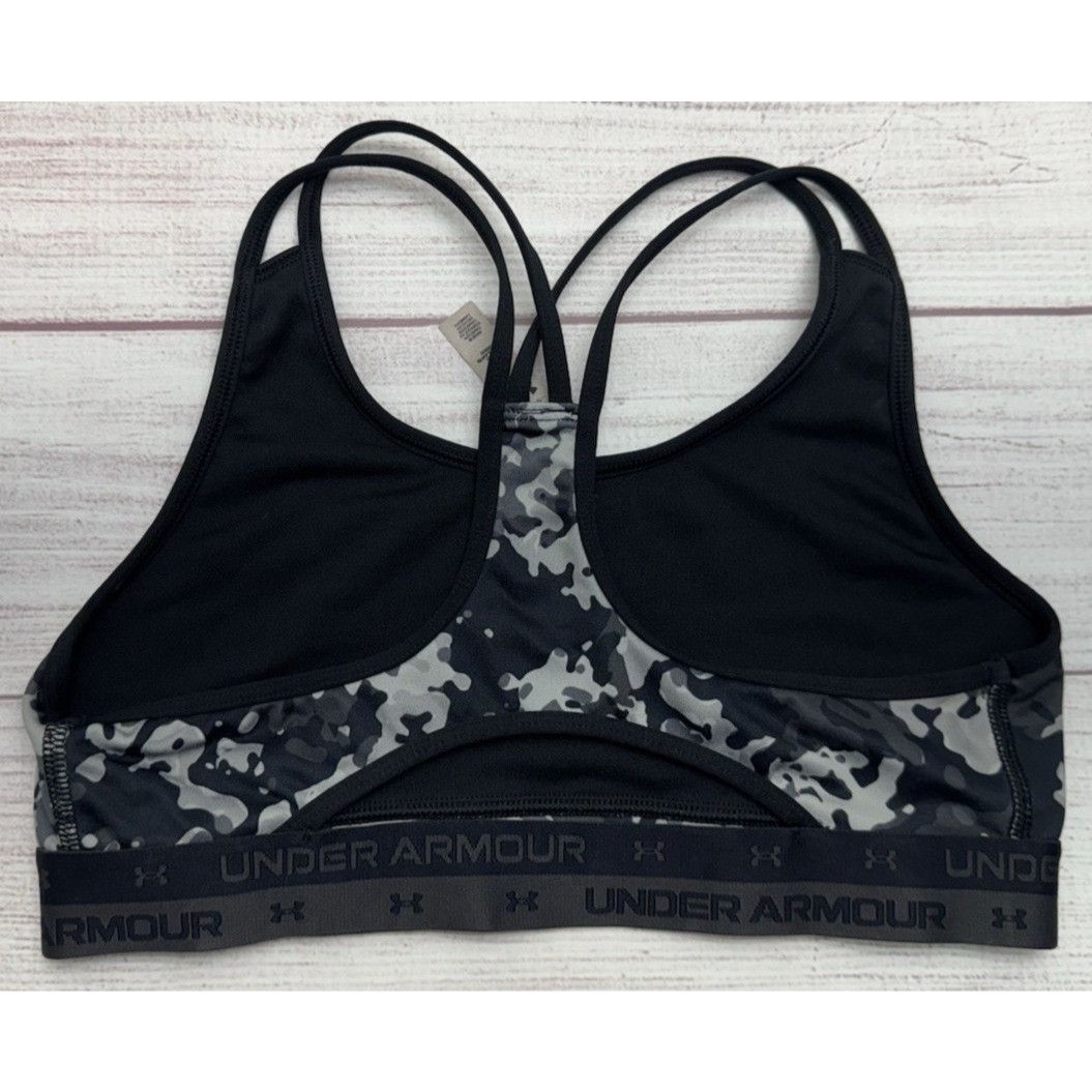 Under Armour UNDER ARMOUR Girls Youth Sports Bra Black Camo (L) Compressi Size ONE SIZE - 10 Thumbnail
