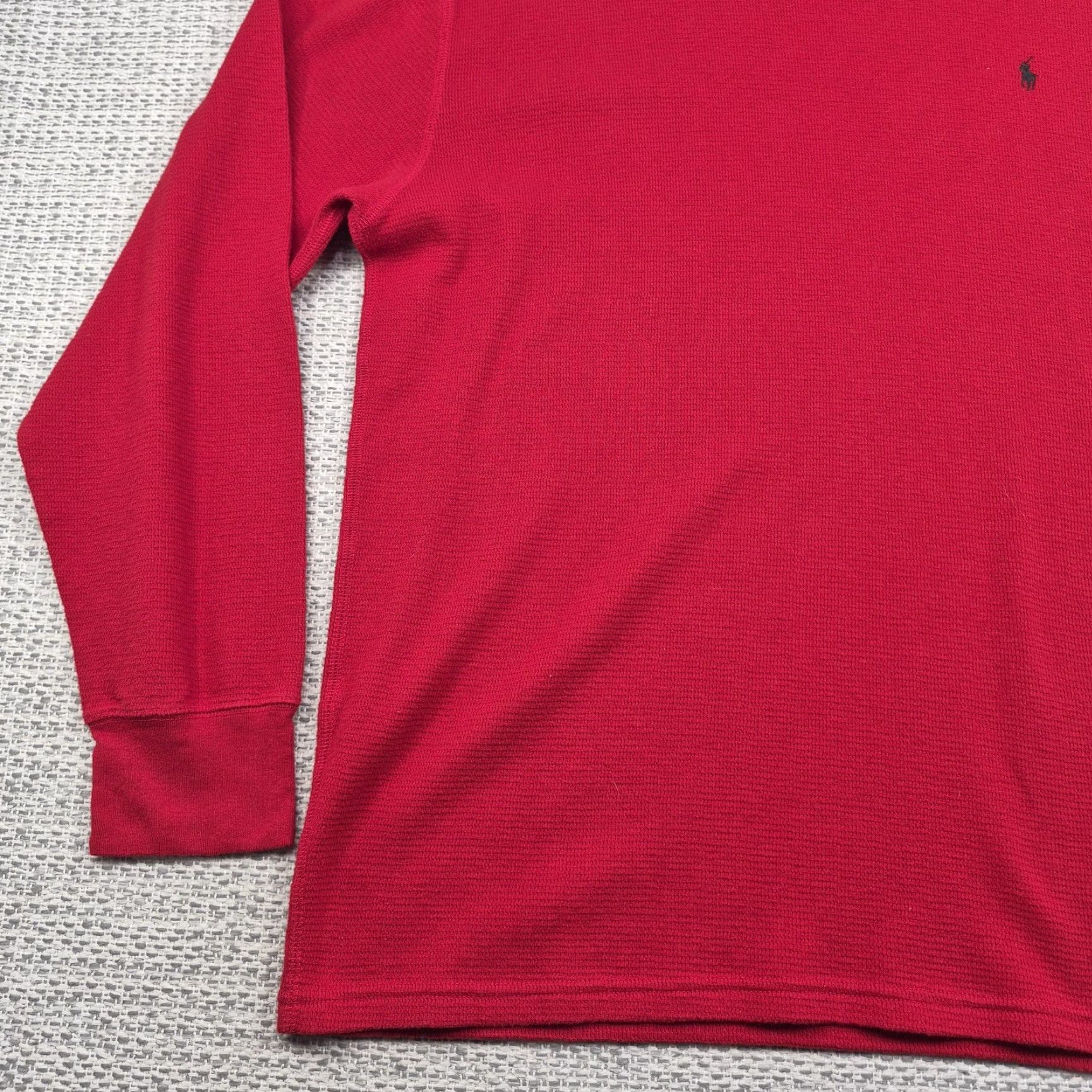 Polo Ralph Lauren Polo Ralph Lauren Pajama Top Mens XL Red Waffle Knit Long Sleeve Pajama Top Size US XL / EU 56 / 4 - 3 Thumbnail