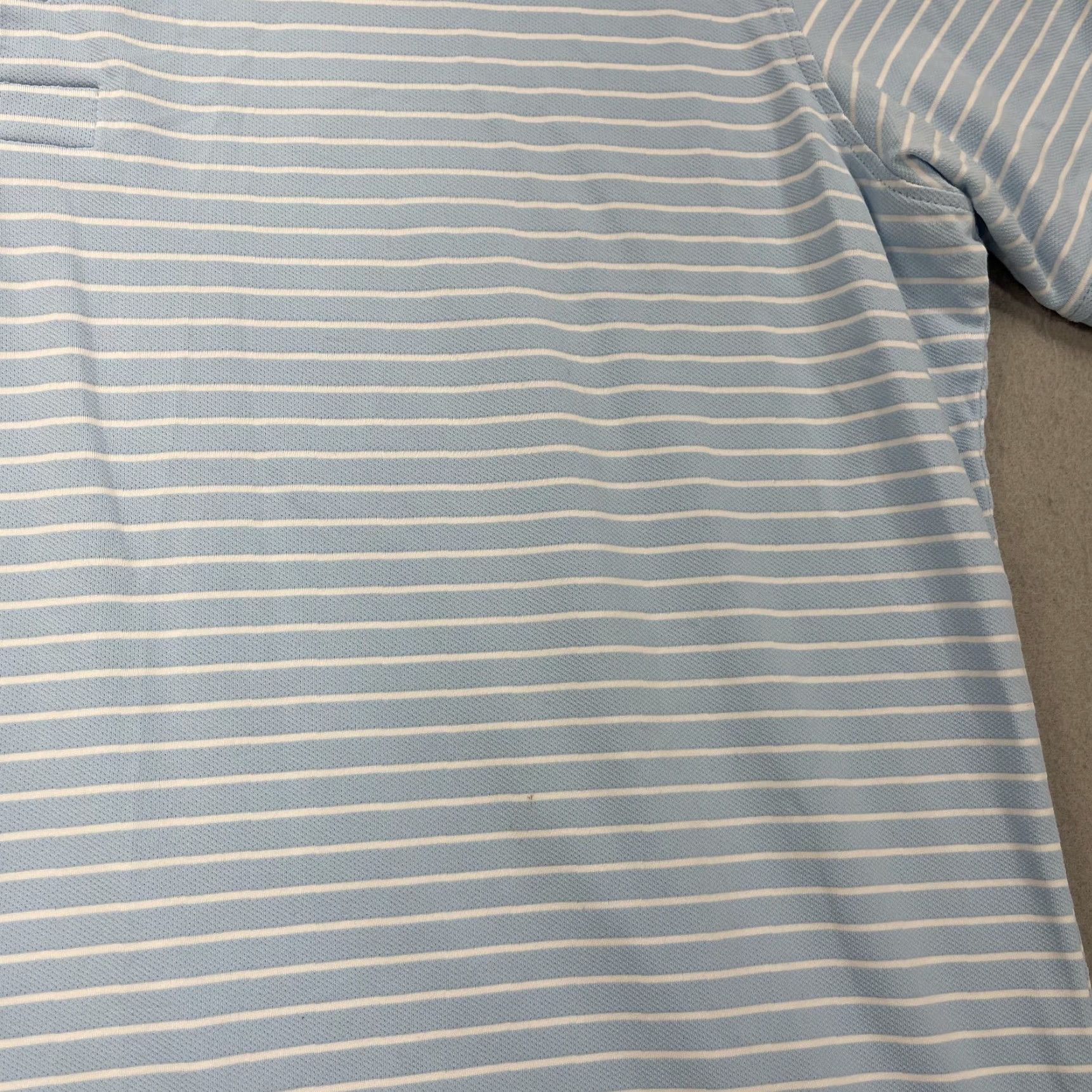 G/FORE G/Fore Polo Shirt Mens Large Blue Striped Golf Performance Perforated Stretch Size US L / EU 52-54 / 3 - 5 Thumbnail