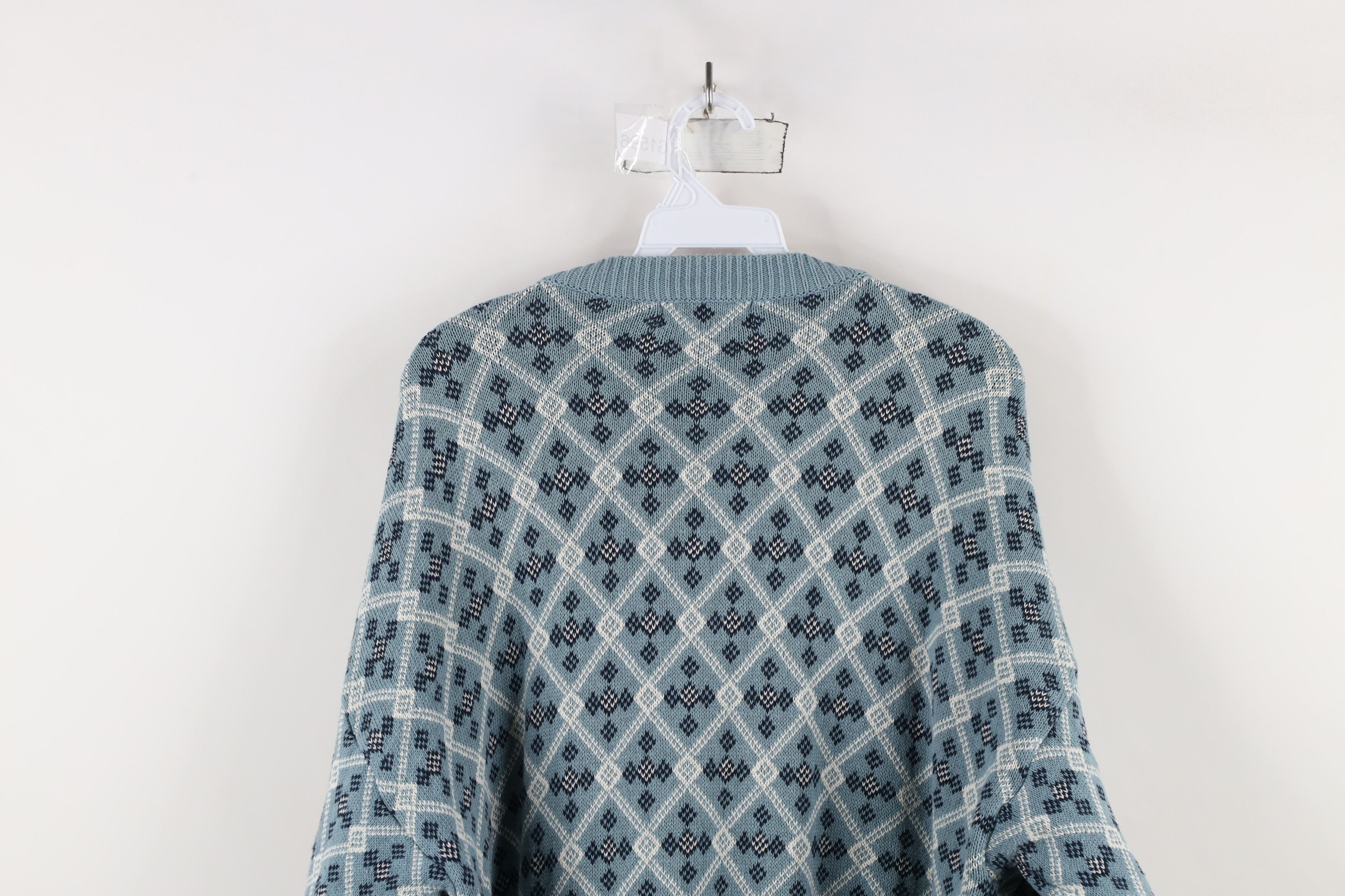 Vintage Vintage 90s US Open Golf Cotton Knit Argyle Diamond Sweater Size US XL / EU 56 / 4 - 8 Thumbnail