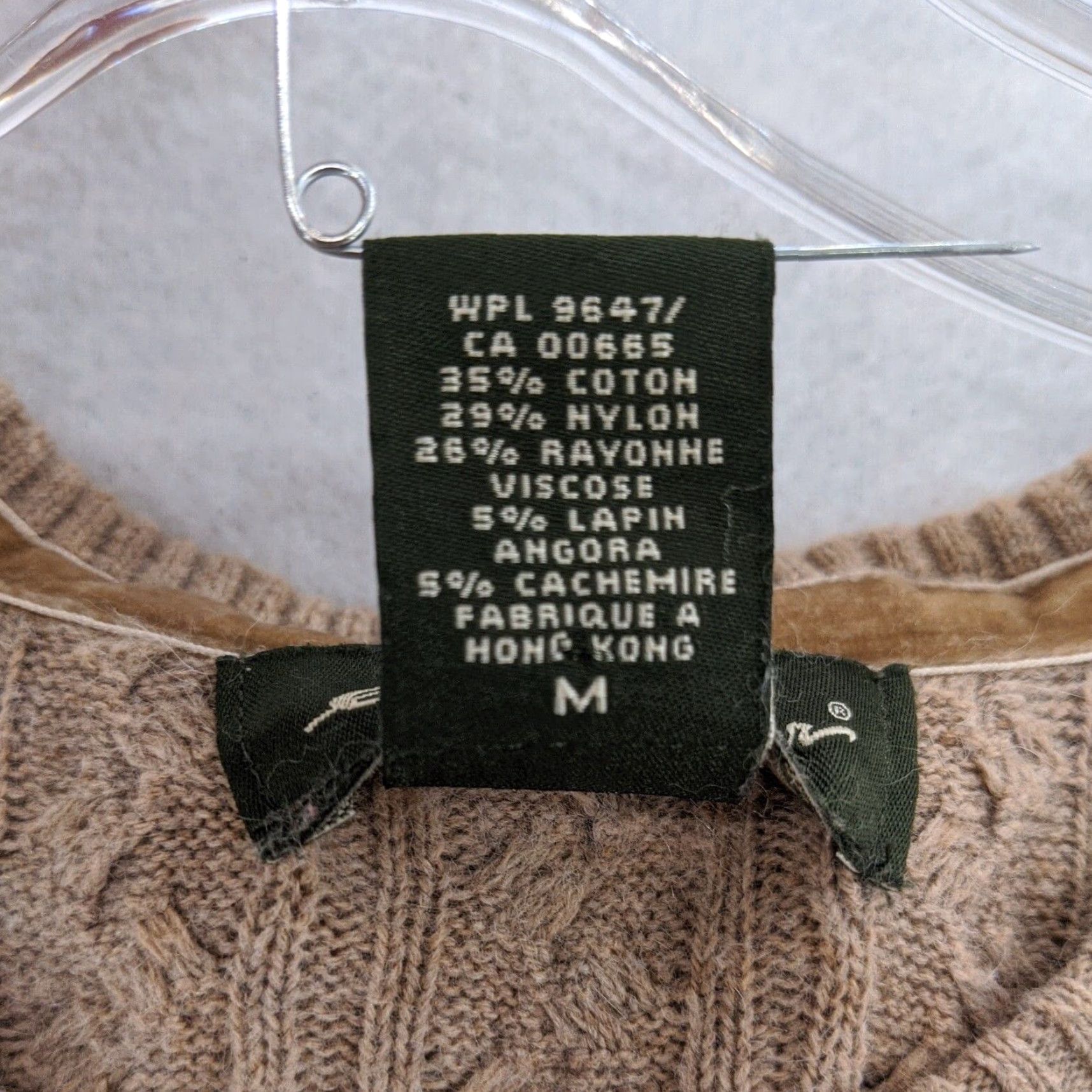 Eddie Bauer VINTAGE Eddie Bauer Sweater Cardigan Womens Small Brown Cable Knit Button Up 5% Cashmere Size M / US 6-8 / IT 42-44 - 7 Thumbnail