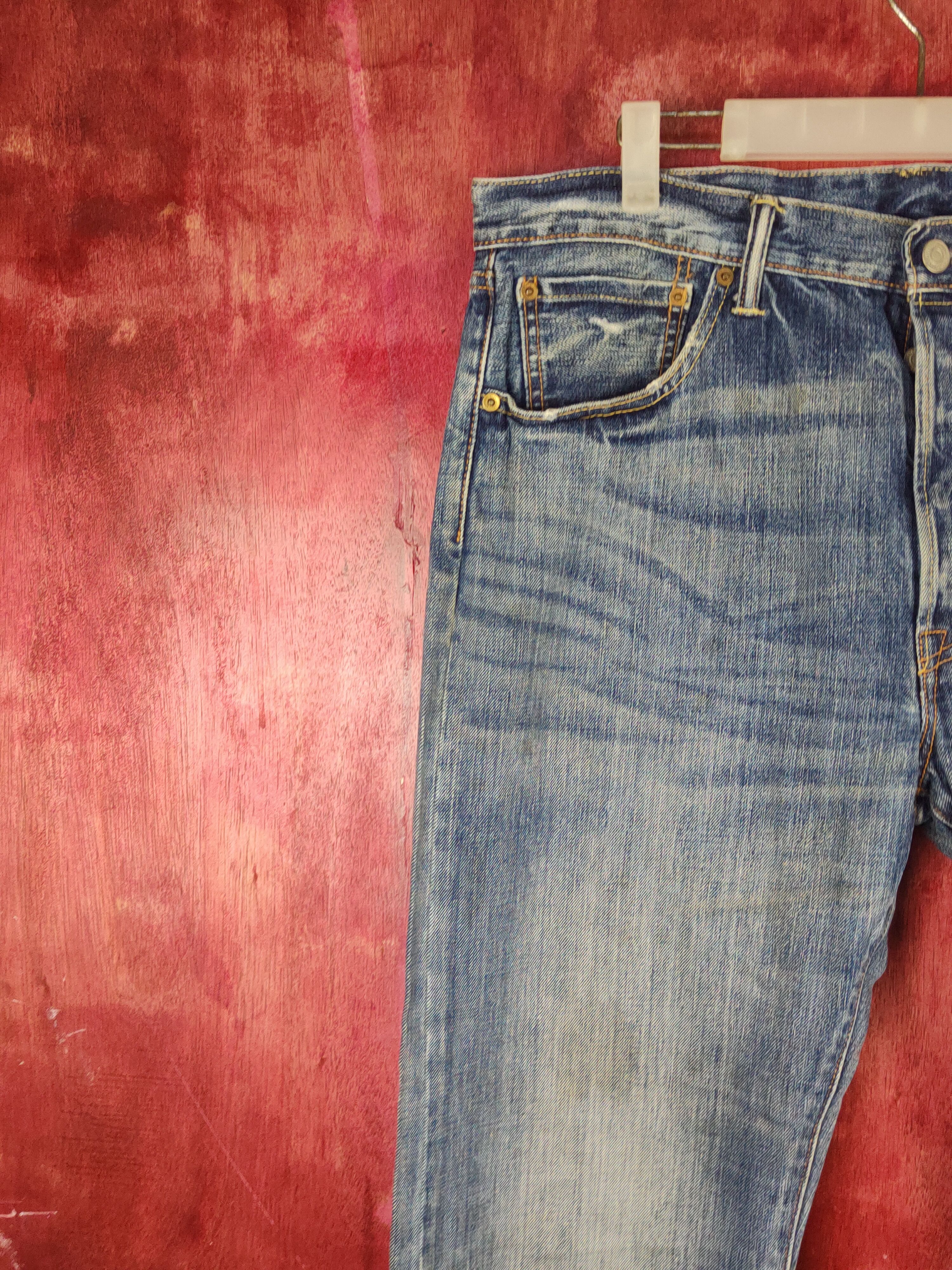 Levi's Levi's Blue Distressed Ripped Jeans #S1881 Size US 36 / EU 52 - 3 Thumbnail