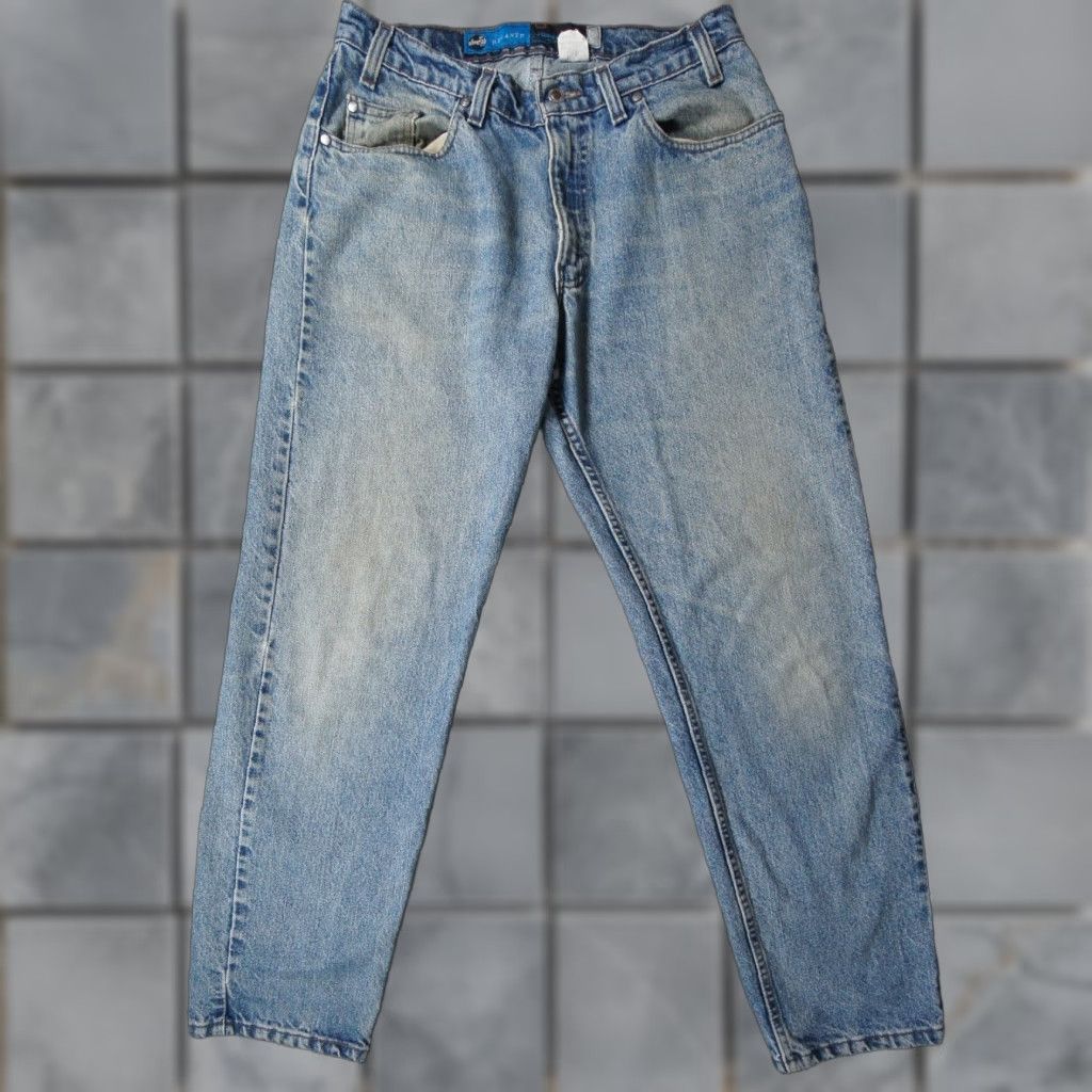 Levi's VINTAGE Levi's Silvertab Jeans Mens 33x30 Blue Denim Relaxed Fit 90s USA Jeans Mens 33x30 Blue Denim Size US 33 - 1 Thumbnail