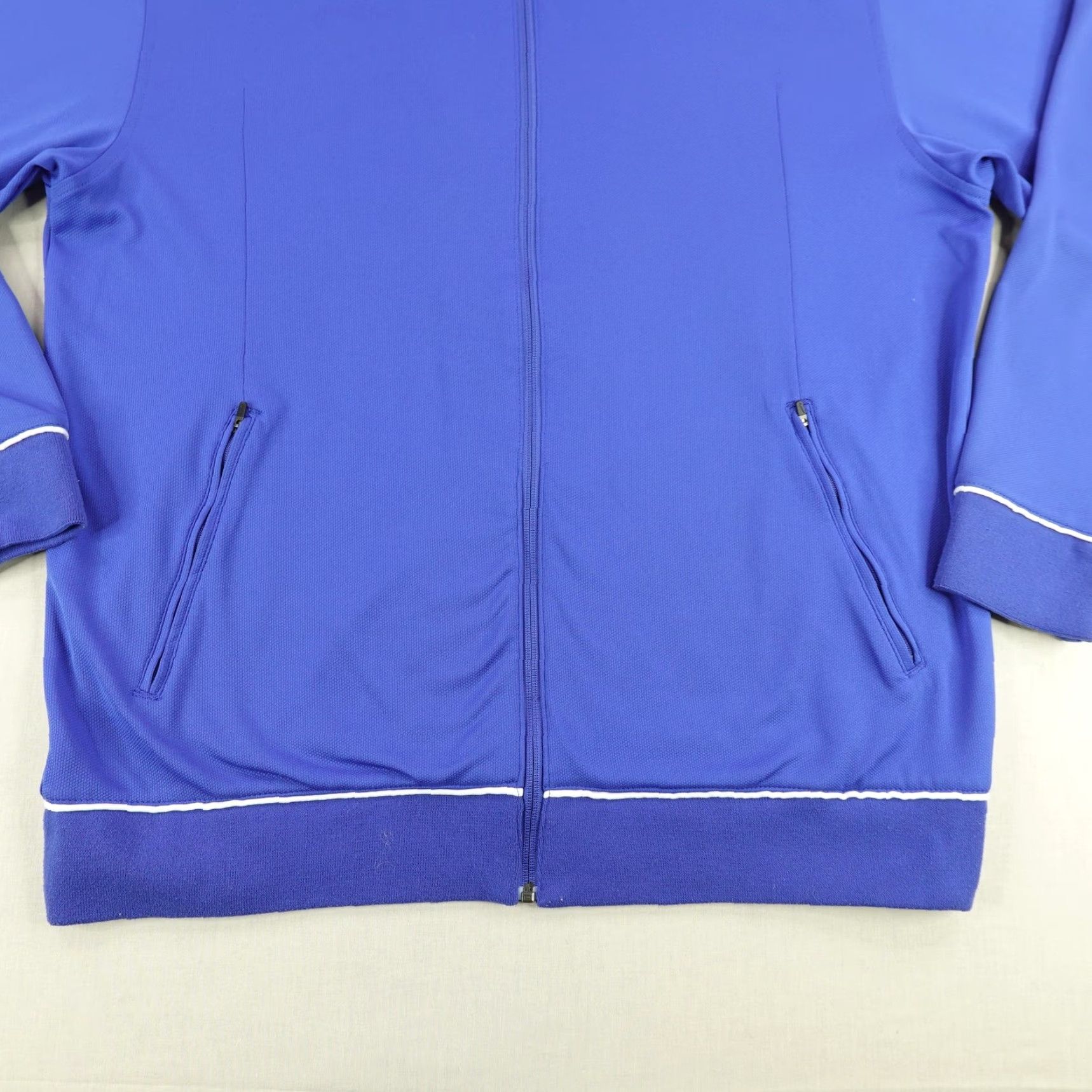 Nike VINTAGE Nike Jacket Mens XL Blue Team Track Coat Full Zip Up Swoosh Athletic Y2K Size US XL / EU 56 / 4 - 3 Thumbnail
