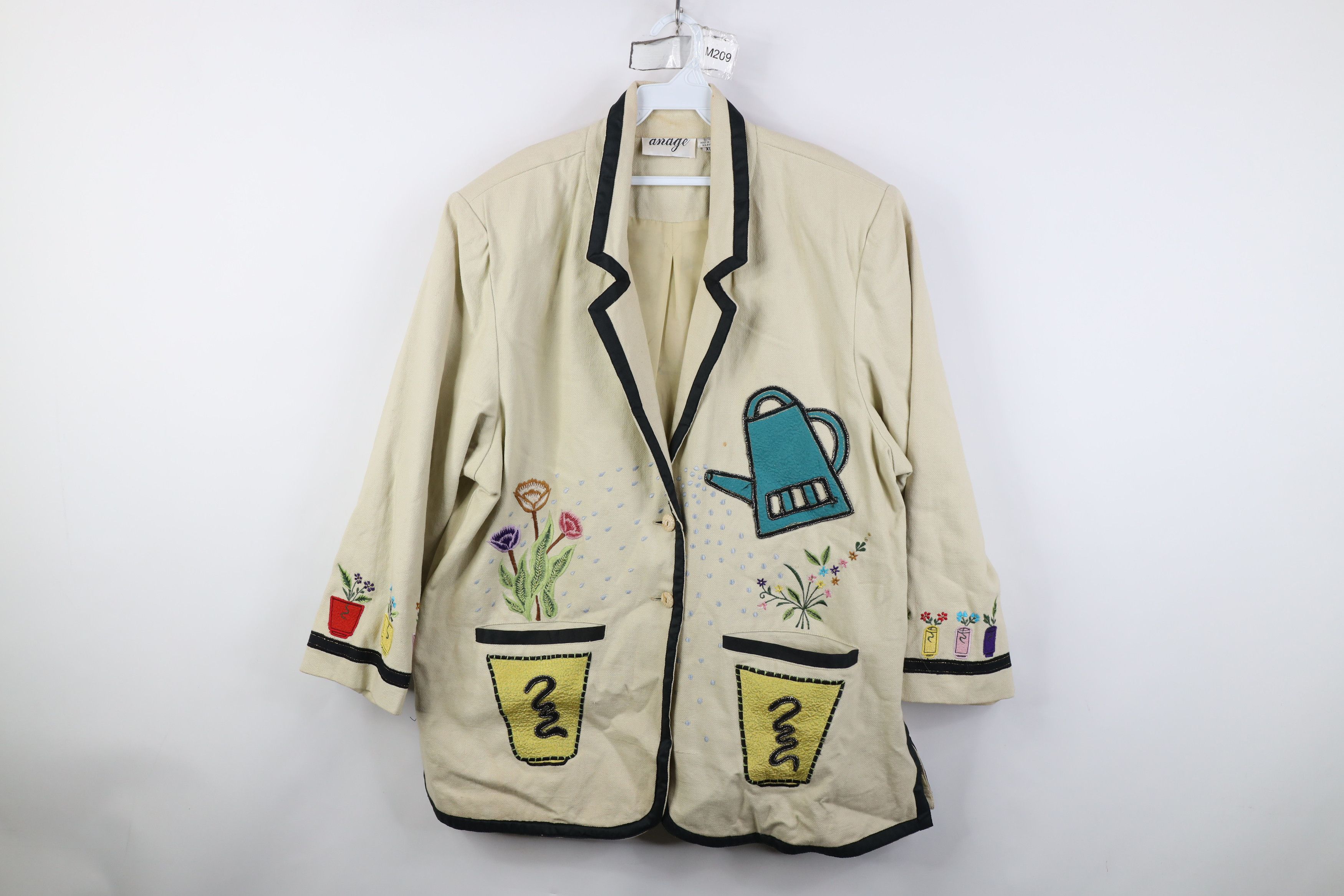 Vintage Vintage 90s Streetwear Flower Garden Suit Blazer Jacket Size XL / US 12-14 / IT 48-50 - 1 Thumbnail