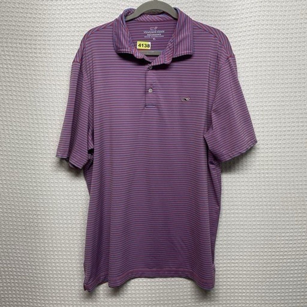 Vineyard Vines Vineyard Vines Purple/Pink Striped Polo Shirt Men XL Size US XL / EU 56 / 4 - 9 Thumbnail