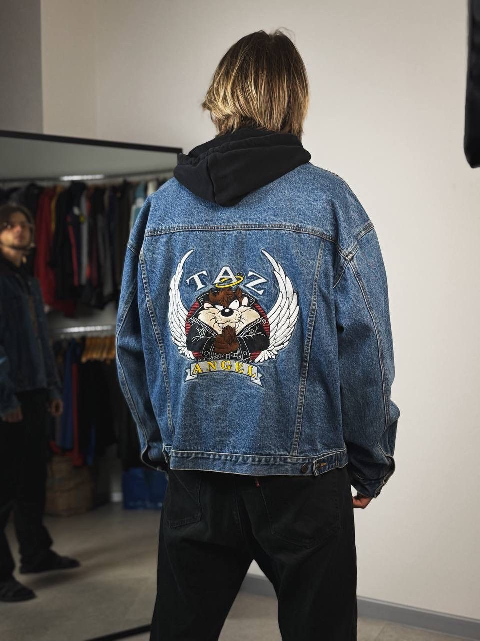 Warner Bros WARNER Bros 1996 TAZ ANGEL denim jacket size XL looney tunes Size US XL / EU 56 / 4 - 2 Thumbnail