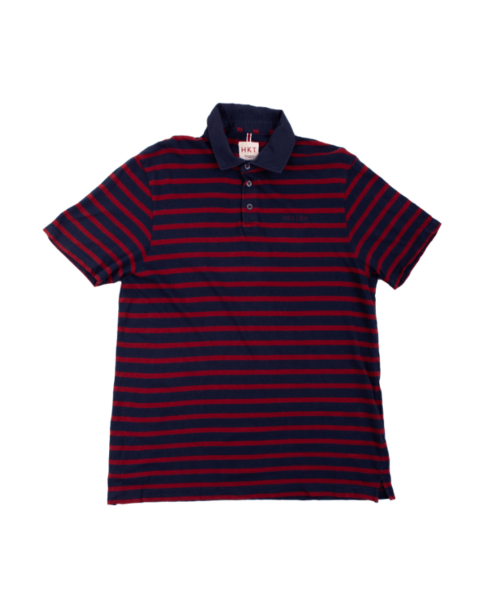 Hackett Hackett London Striped Red Blue Cotton Polo Shirt Size L Size US L / EU 52-54 / 3 - 1 Thumbnail