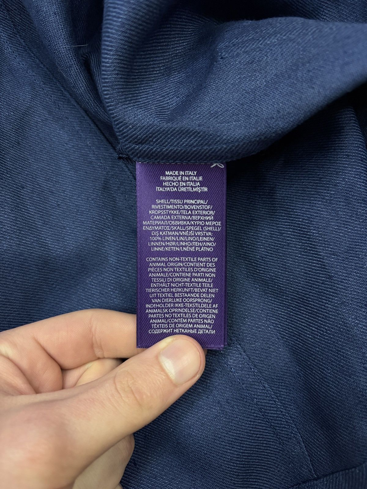 Ralph Lauren Purple Label Ralph Lauren Purple Label Linen Toggle Jacket Asher Slub Size US L / EU 52-54 / 3 - 6 Thumbnail