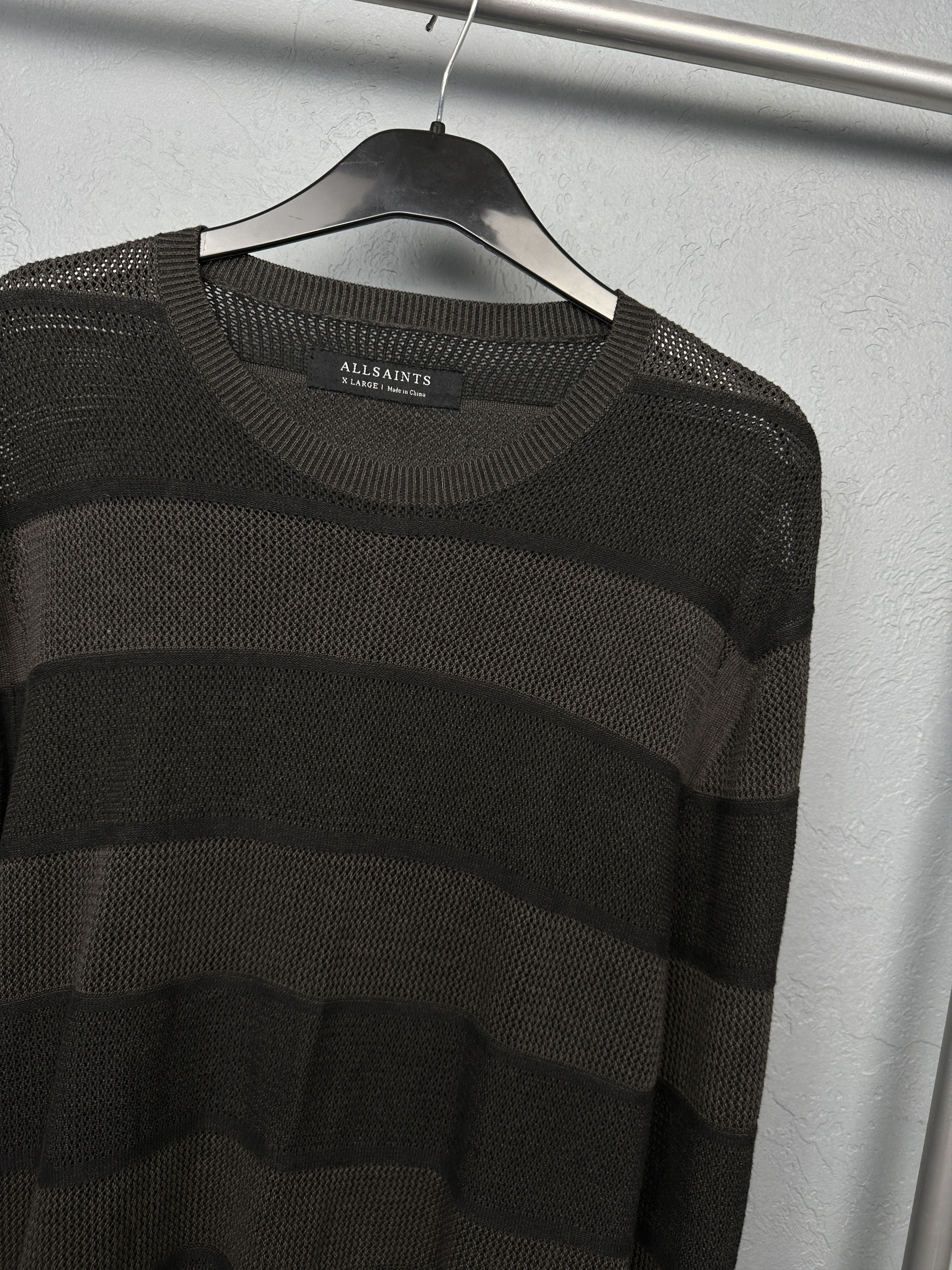 Allsaints Allsaints Mens Oakan Crew Neck Mens Knit Sweater Size US XL / EU 56 / 4 - 2 Thumbnail