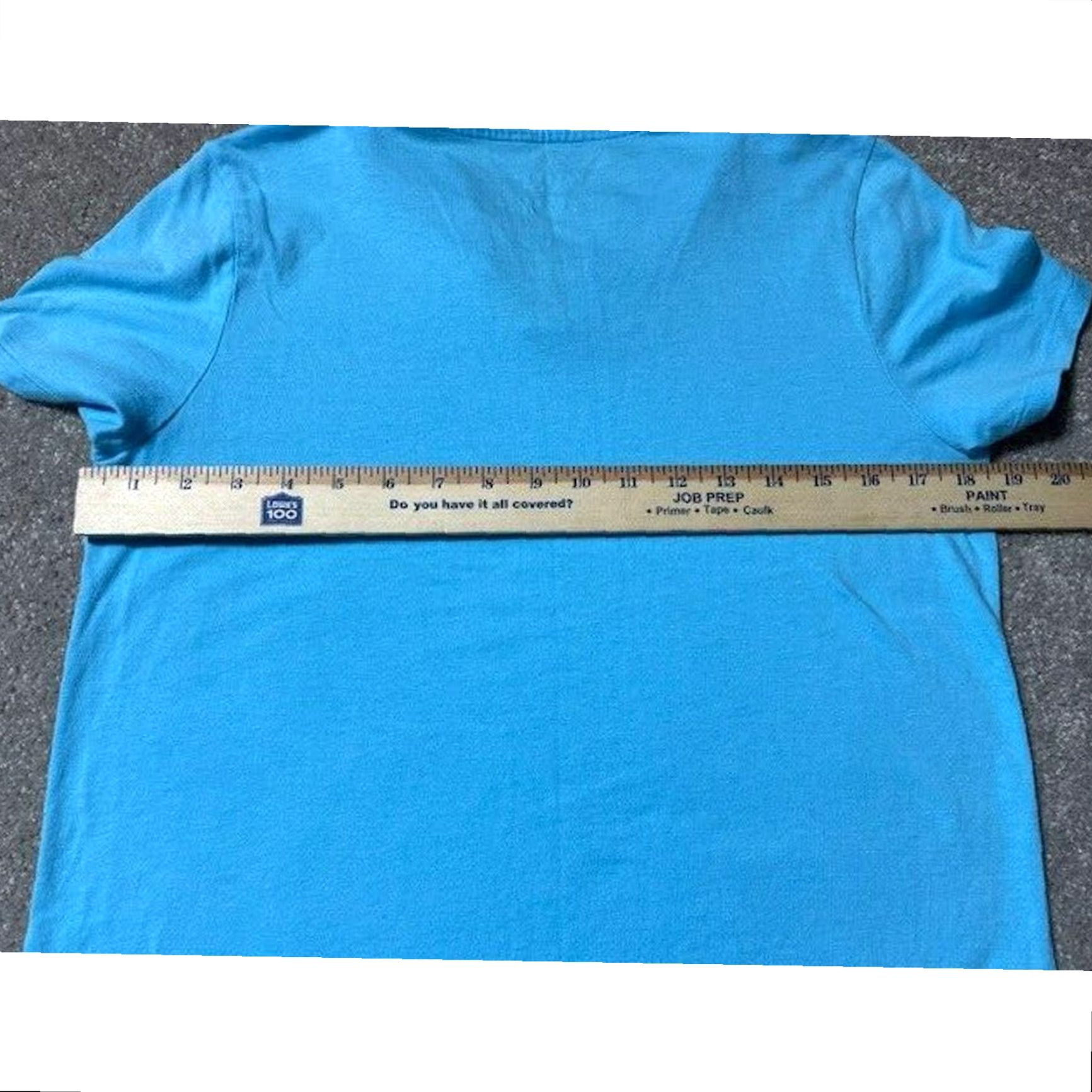 Talbots Talbots Petites Blouse MP Cotton Modal Ruffles V-Neck Short Sleeve Blue Casual Office Travel Womens Size M / US 6-8 / IT 42-44 - 3 Thumbnail