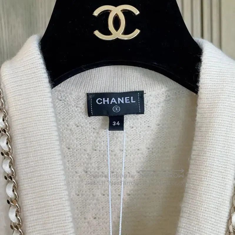 Chanel Chanel White Cashmere Chain Cardigan . Size S / US 4 / IT 40 - 7 Thumbnail
