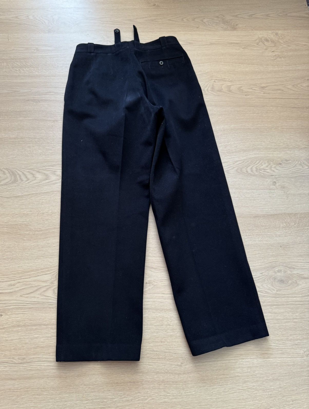 Vintage Vintage 40-50’s Archival Handmade Original Wool Navy Pants Size US 31 - 4 Thumbnail
