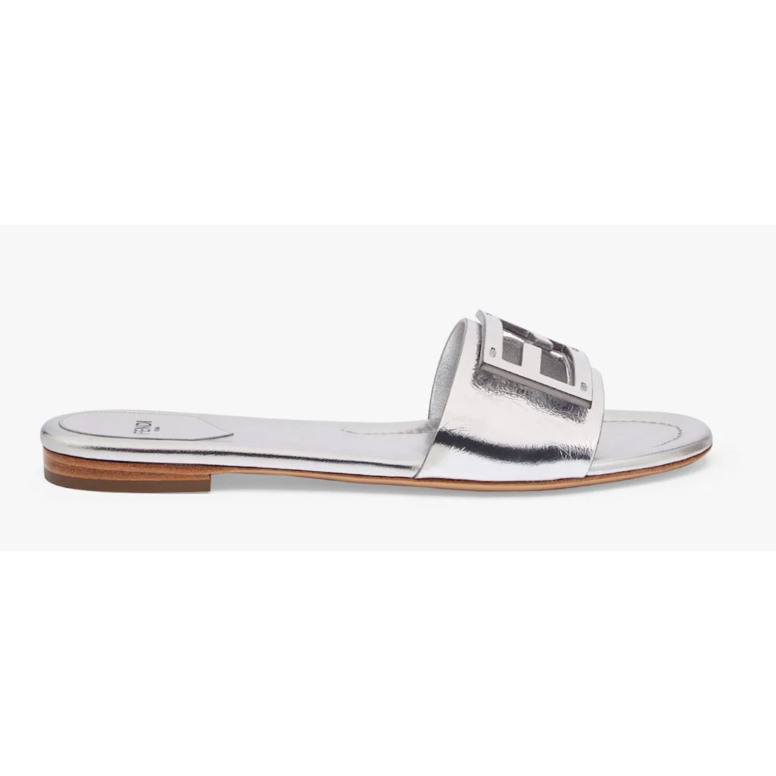 Fendi Fendi Baguette Leather FF Monogram Mule Slide Sandal 39 Size US 9 / IT 39 - 3 Thumbnail