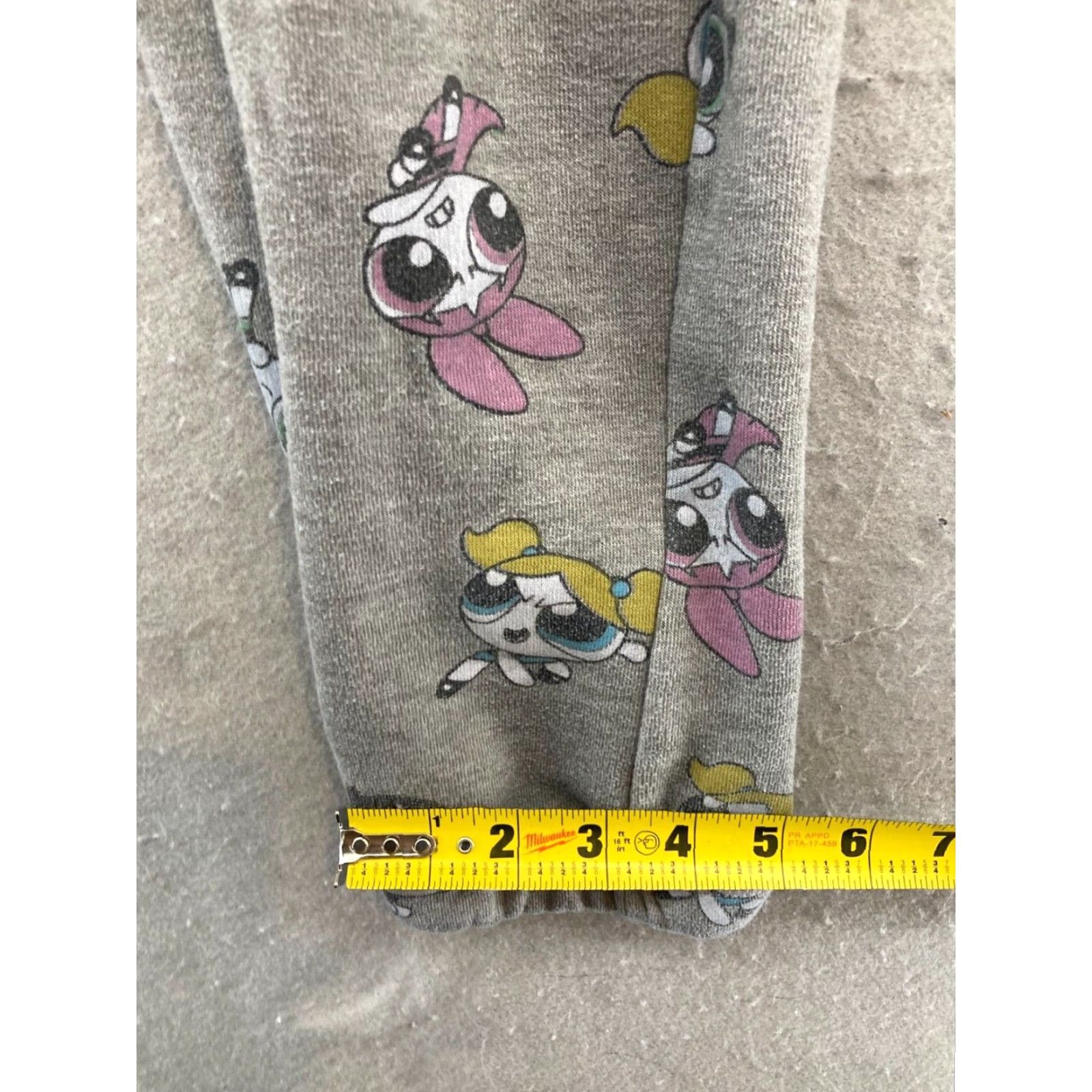 Vintage Powerpuff Girls Sweatpants Womens Small Gray Bubbles Buttercup Blossom Size 28" / US 6 / IT 42 - 6 Thumbnail