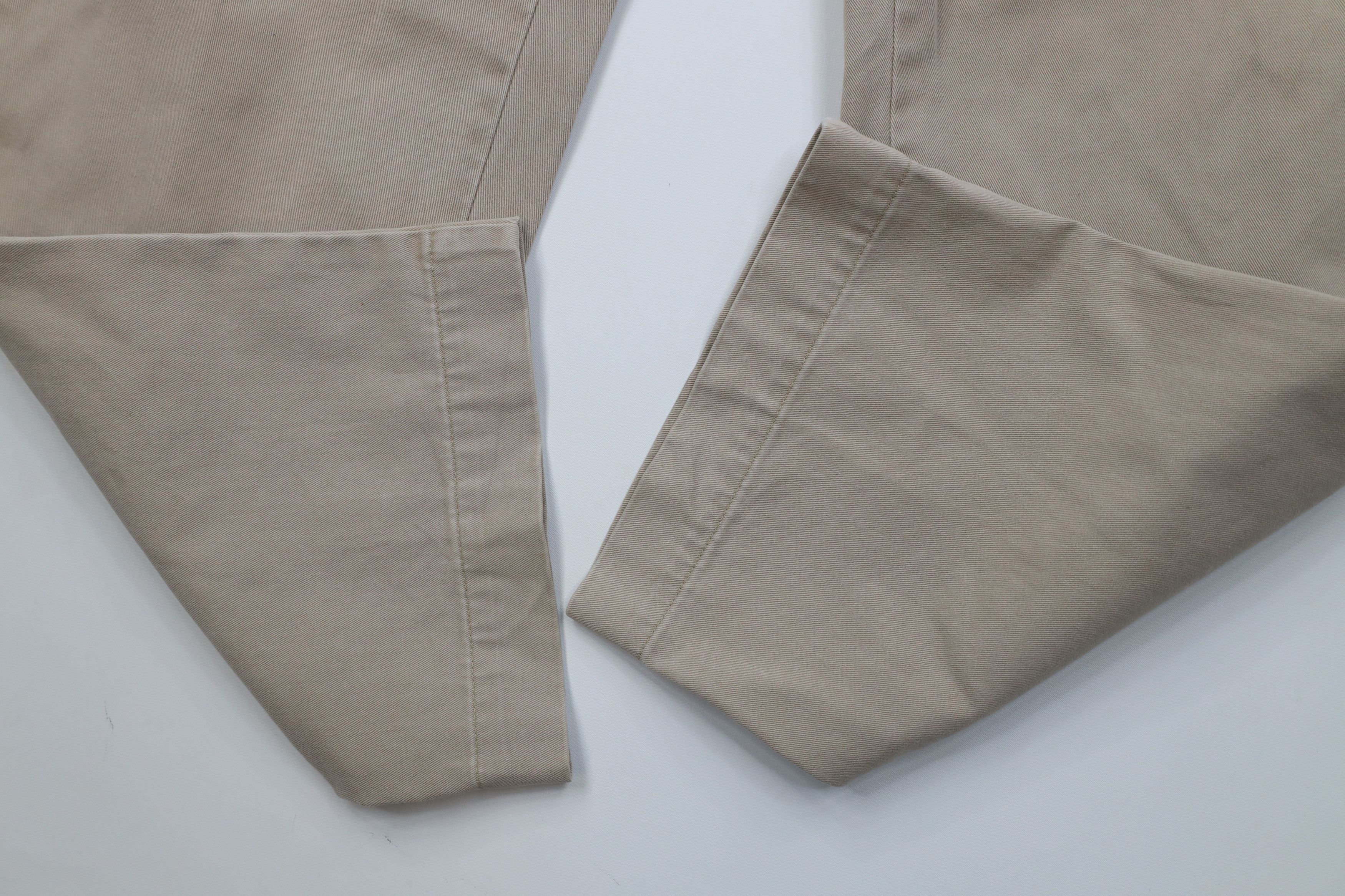 Ralph Lauren Vintage 90s Ralph Lauren Wide Leg Chino Pants Beige Cotton Size US 34 / EU 50 - 7 Thumbnail