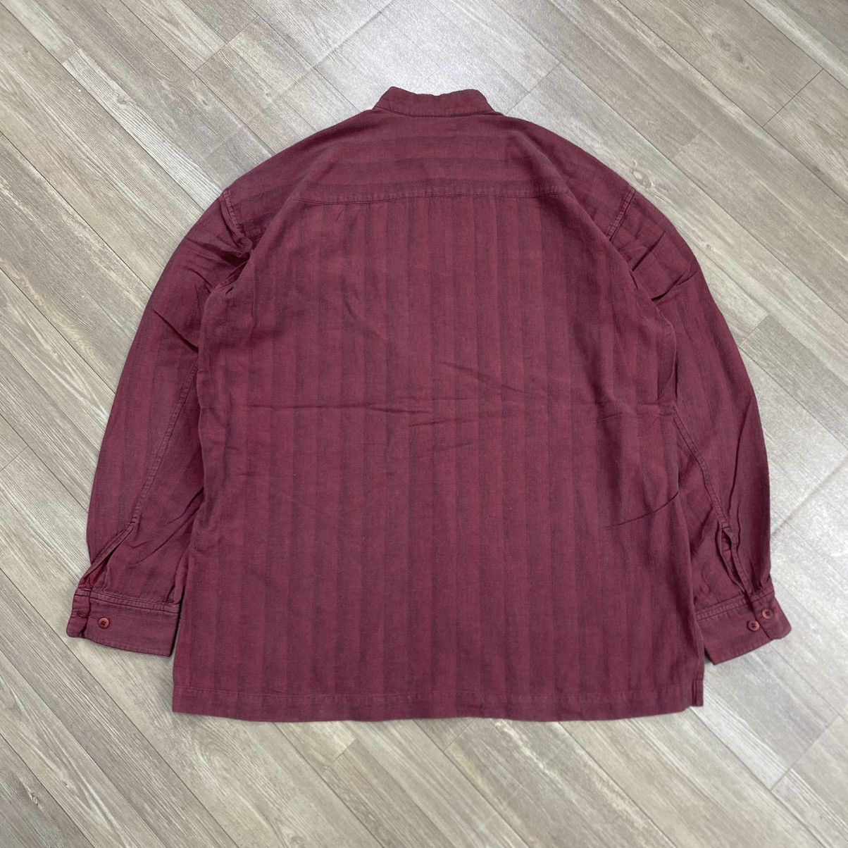 Issey Miyake 1990s Vintage Issey Miyake Men Mandarin Shirt Designer Size US L / EU 52-54 / 3 - 13 Thumbnail